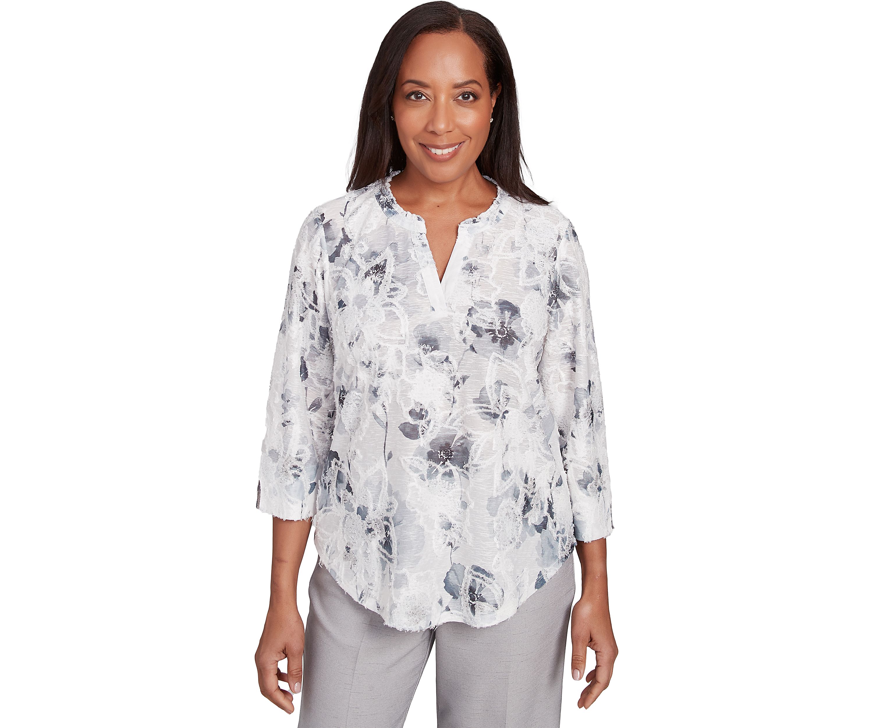 Womens Estate Of Mind Monotone Jacquard Top