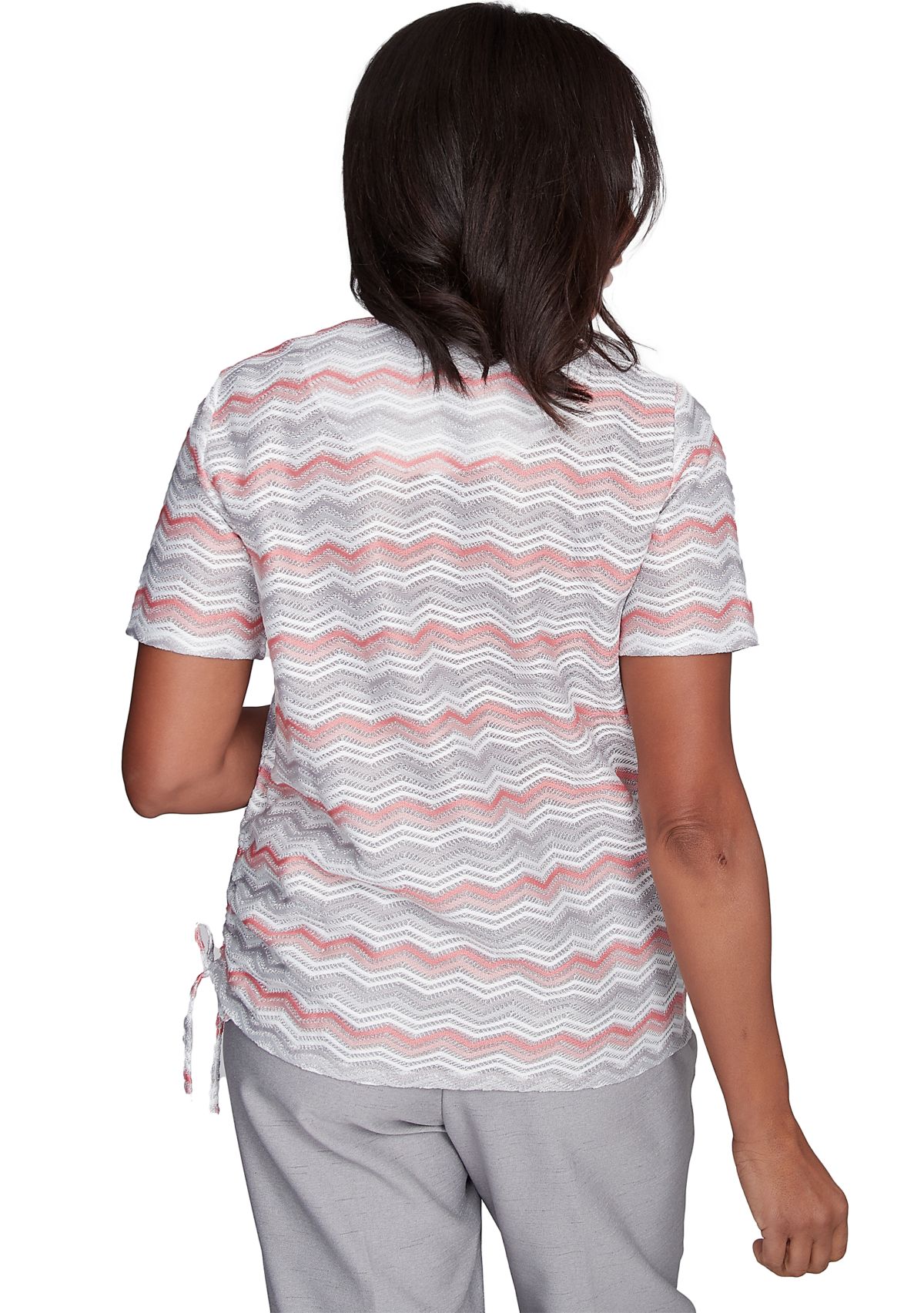Womens Estate Of Mind Shimmer Chevron Top
