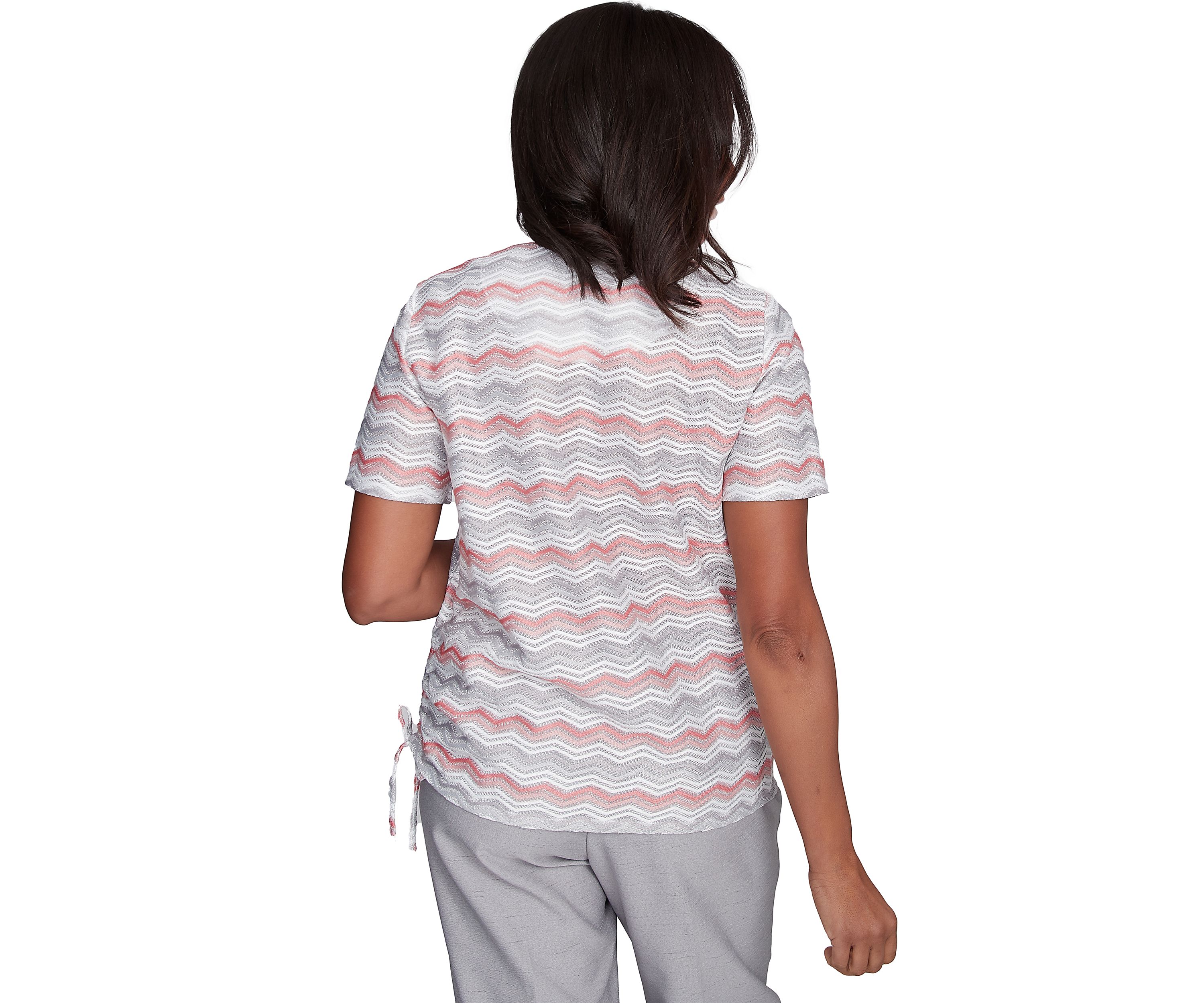 Womens Estate Of Mind Shimmer Chevron Top
