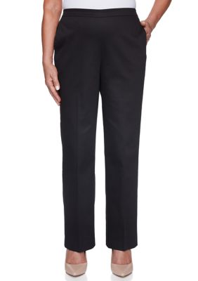 Alfred Dunner Women's Riverside Drive Proportion Pants- Medium Length ...