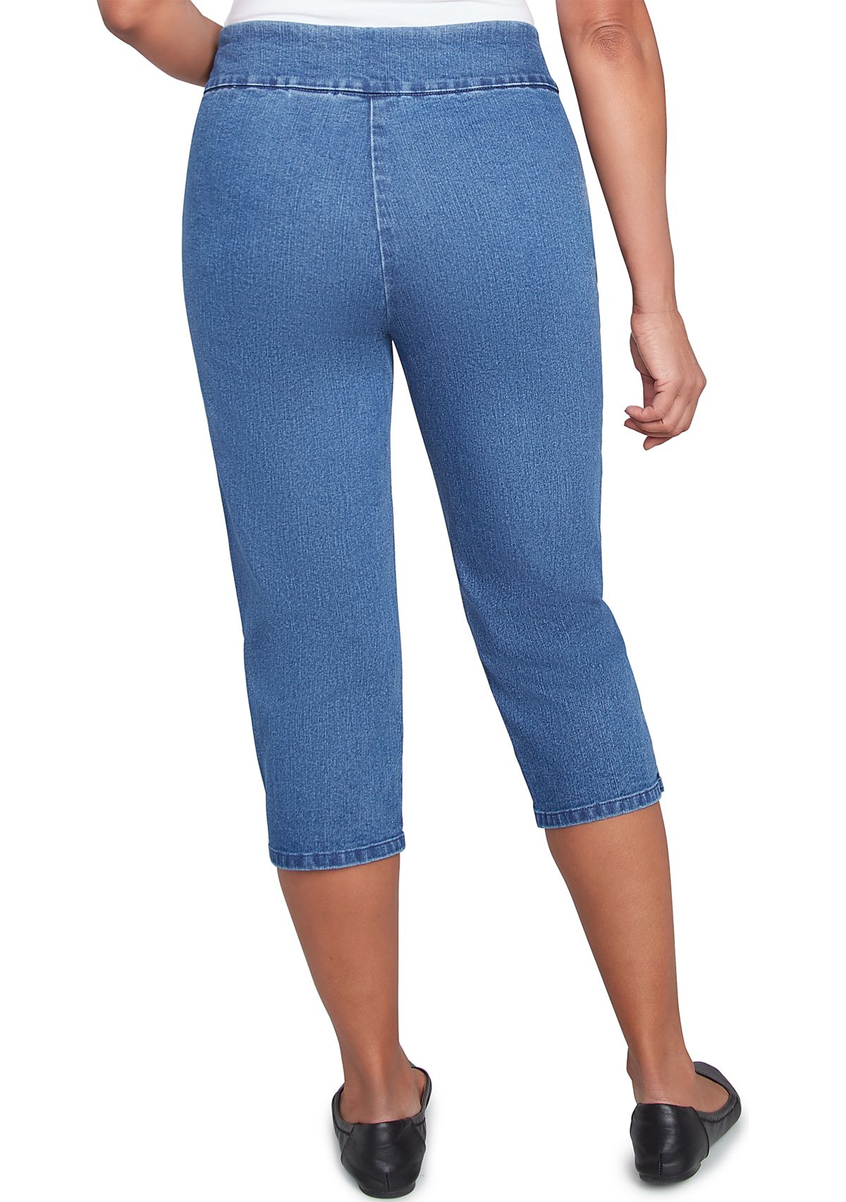 Womens Flower Power Capri Pants with Pearl Detail