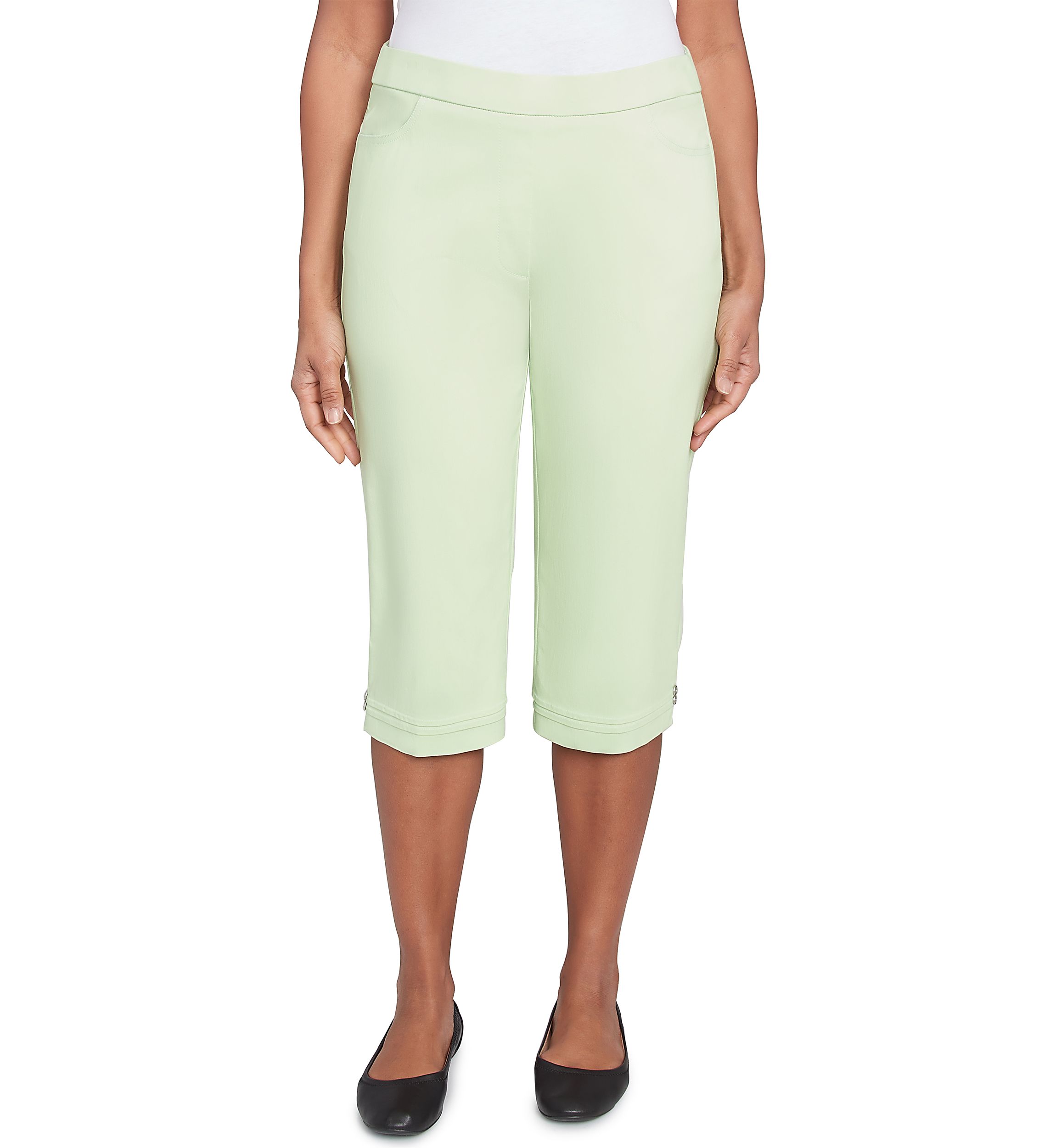 Womens Parrot Cay Novelty Cuff Capri Pants with Tummy Control