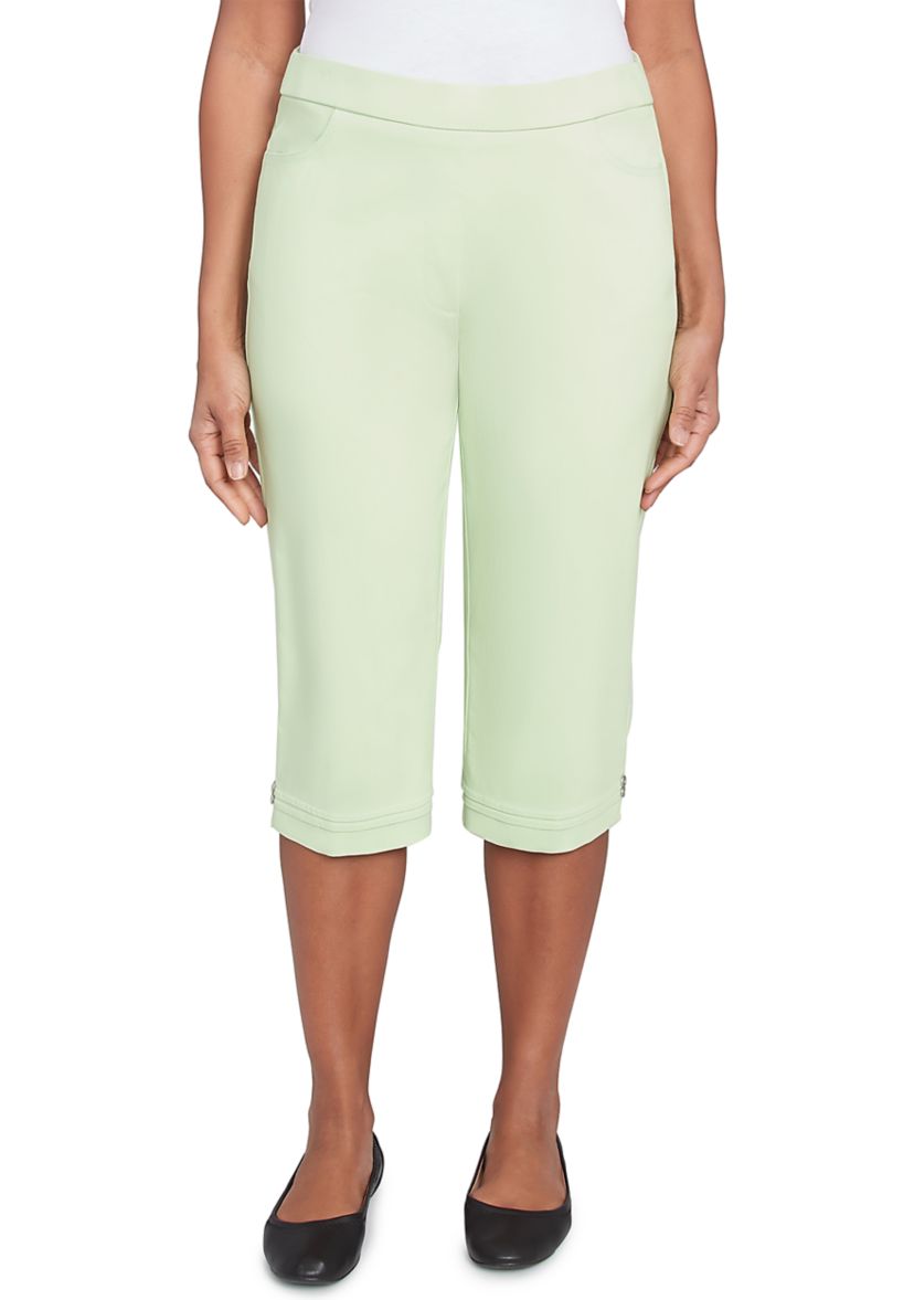 Womens Parrot Cay Novelty Cuff Capri Pants with Tummy Control