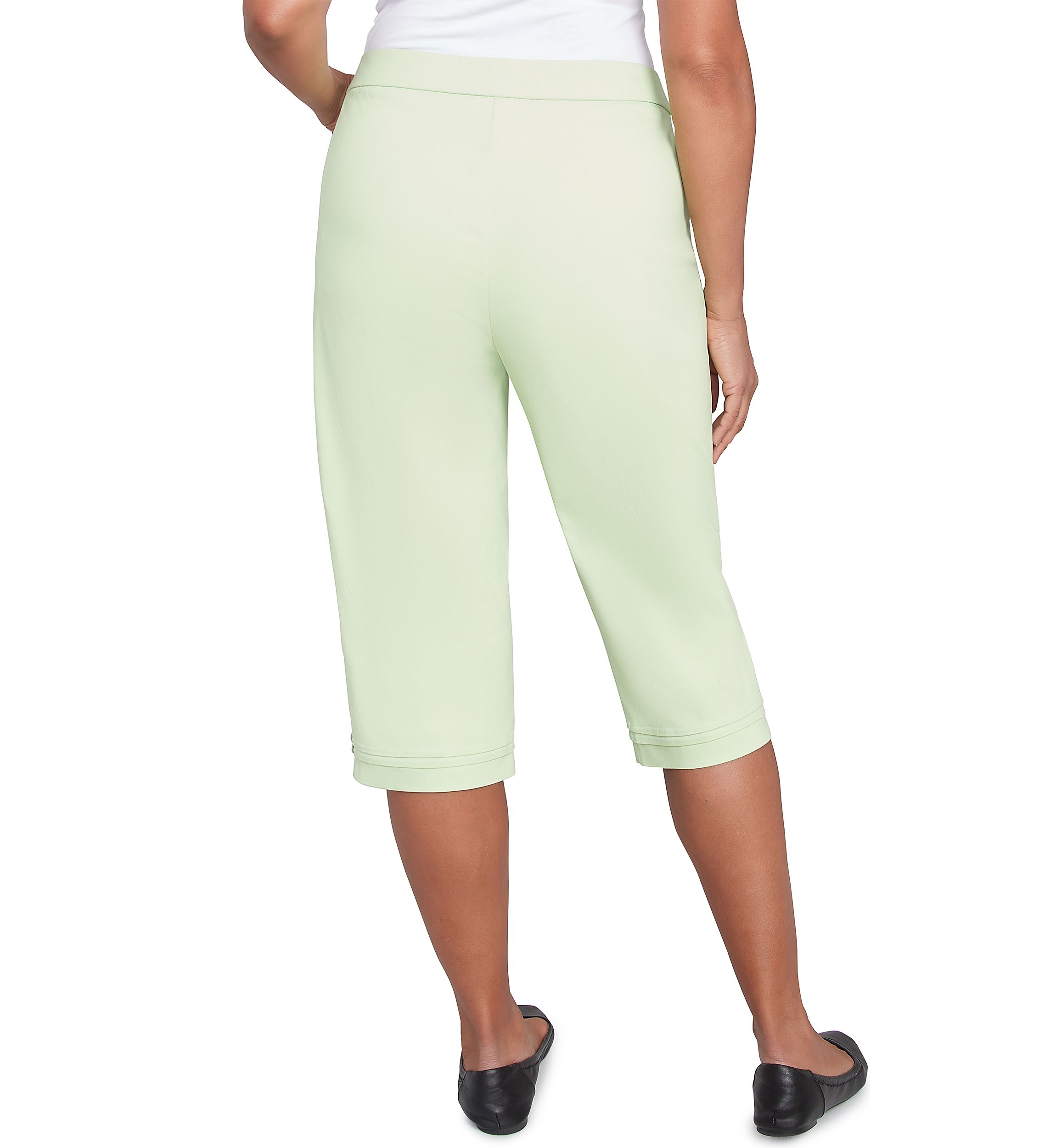 Womens Parrot Cay Novelty Cuff Capri Pants with Tummy Control