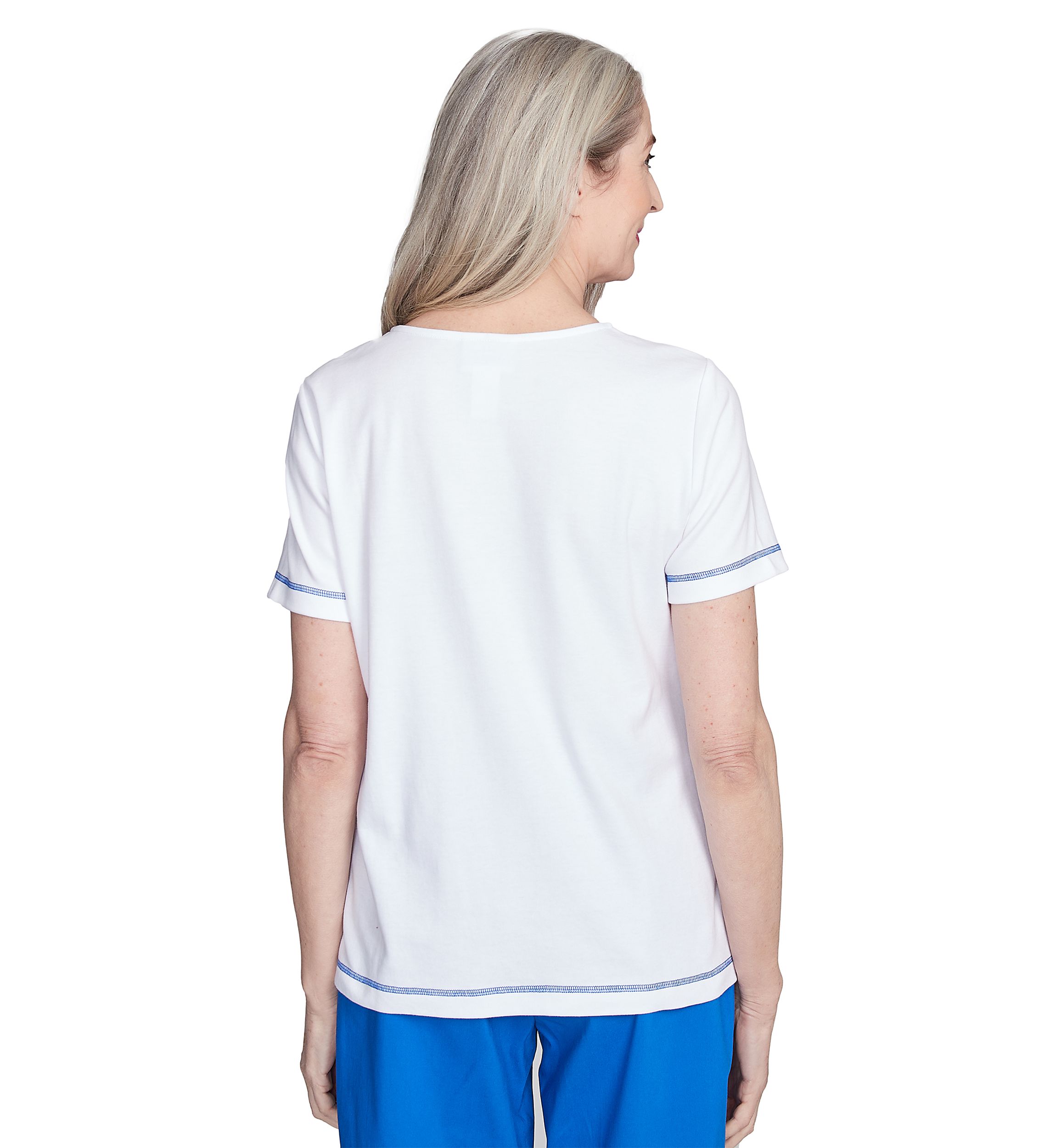 Womens Parrot Cay Appliqué Bird Center Top