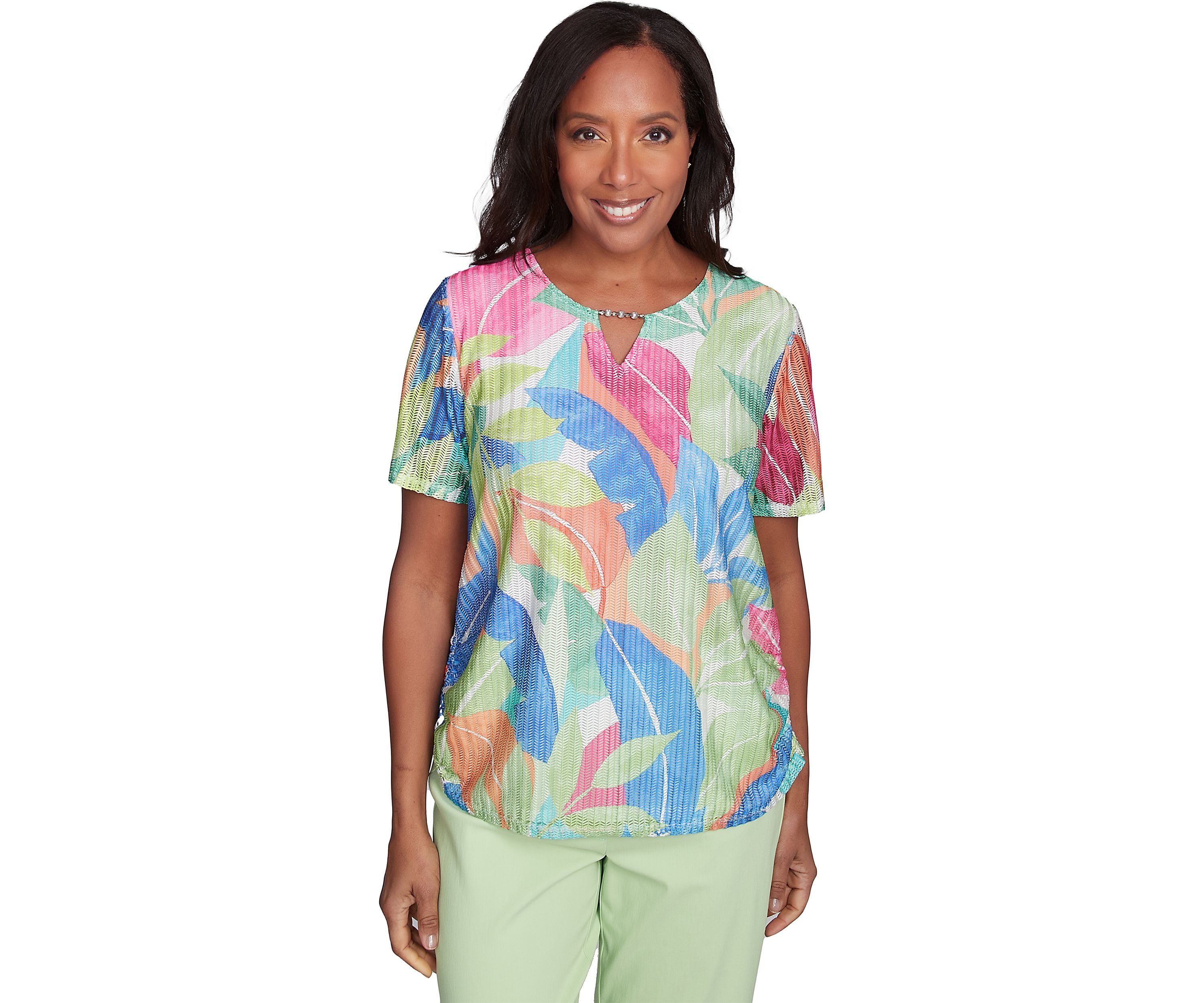 Womens  Parrot Cay Tropical Texture Top