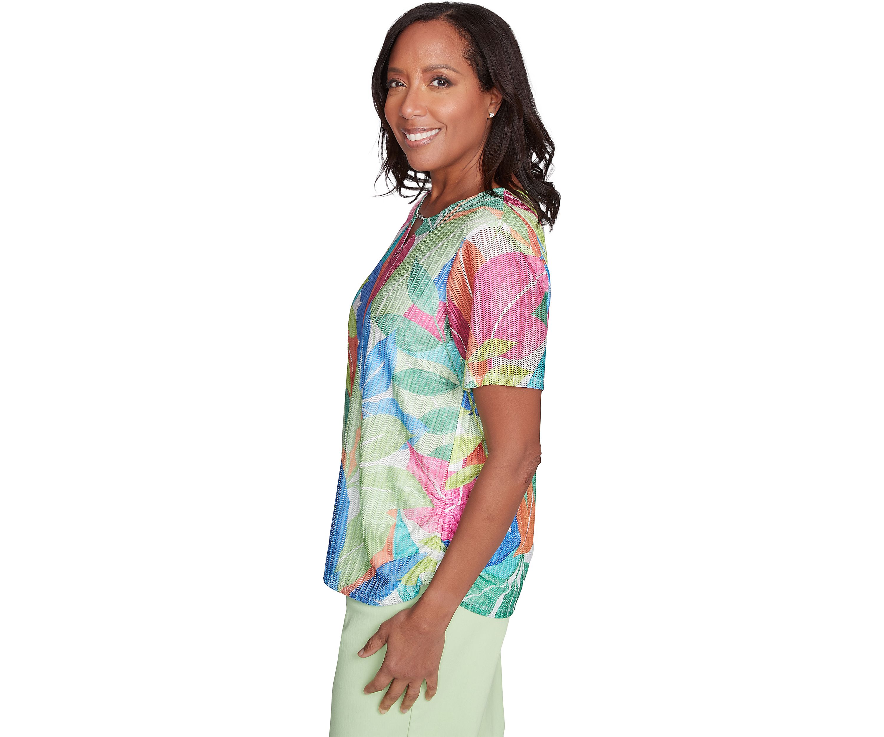 Womens  Parrot Cay Tropical Texture Top