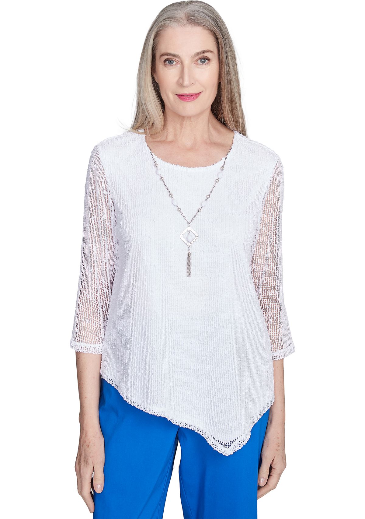Womens Parrot Cay Popcorn Mesh Top