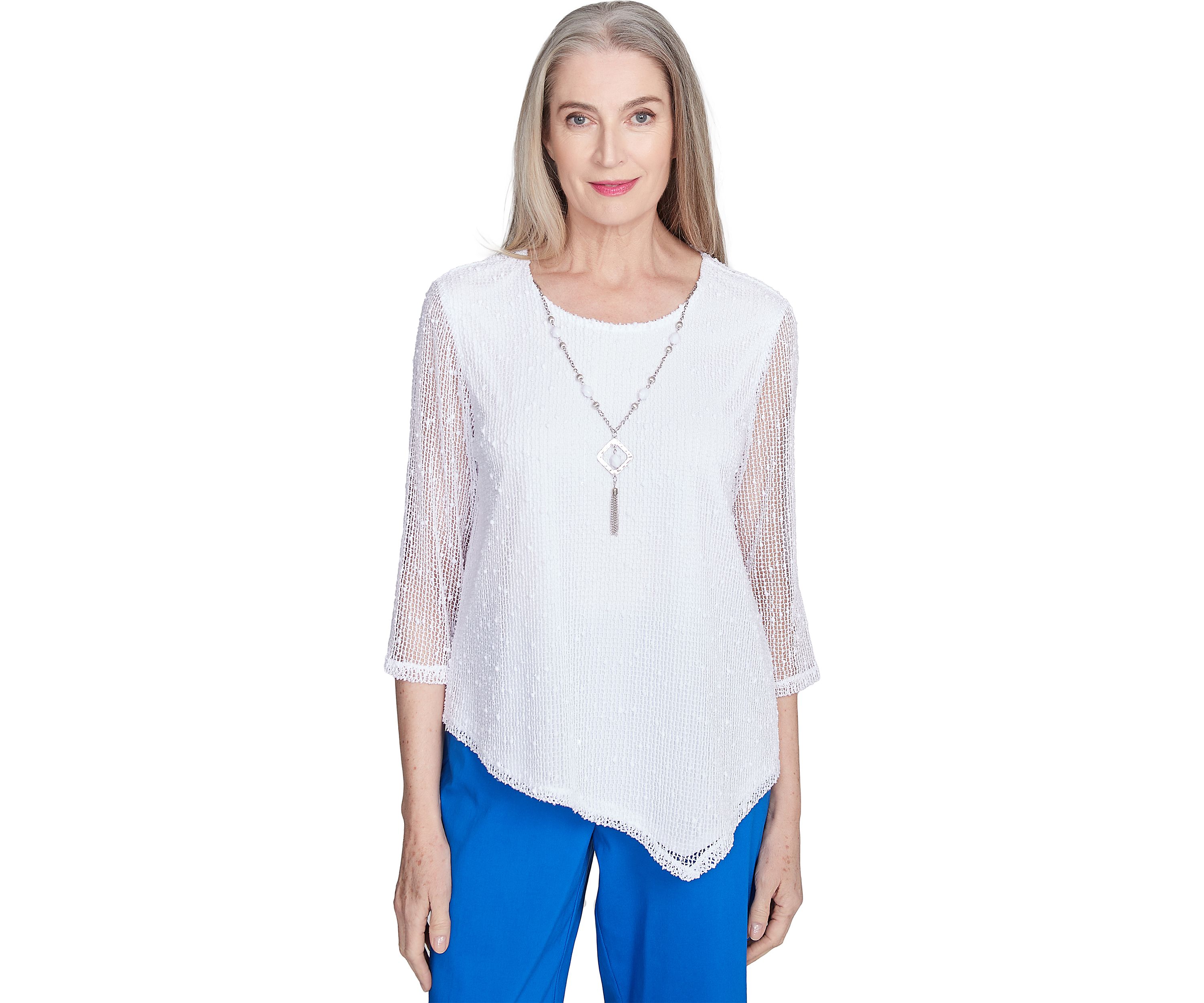 Womens Parrot Cay Popcorn Mesh Top