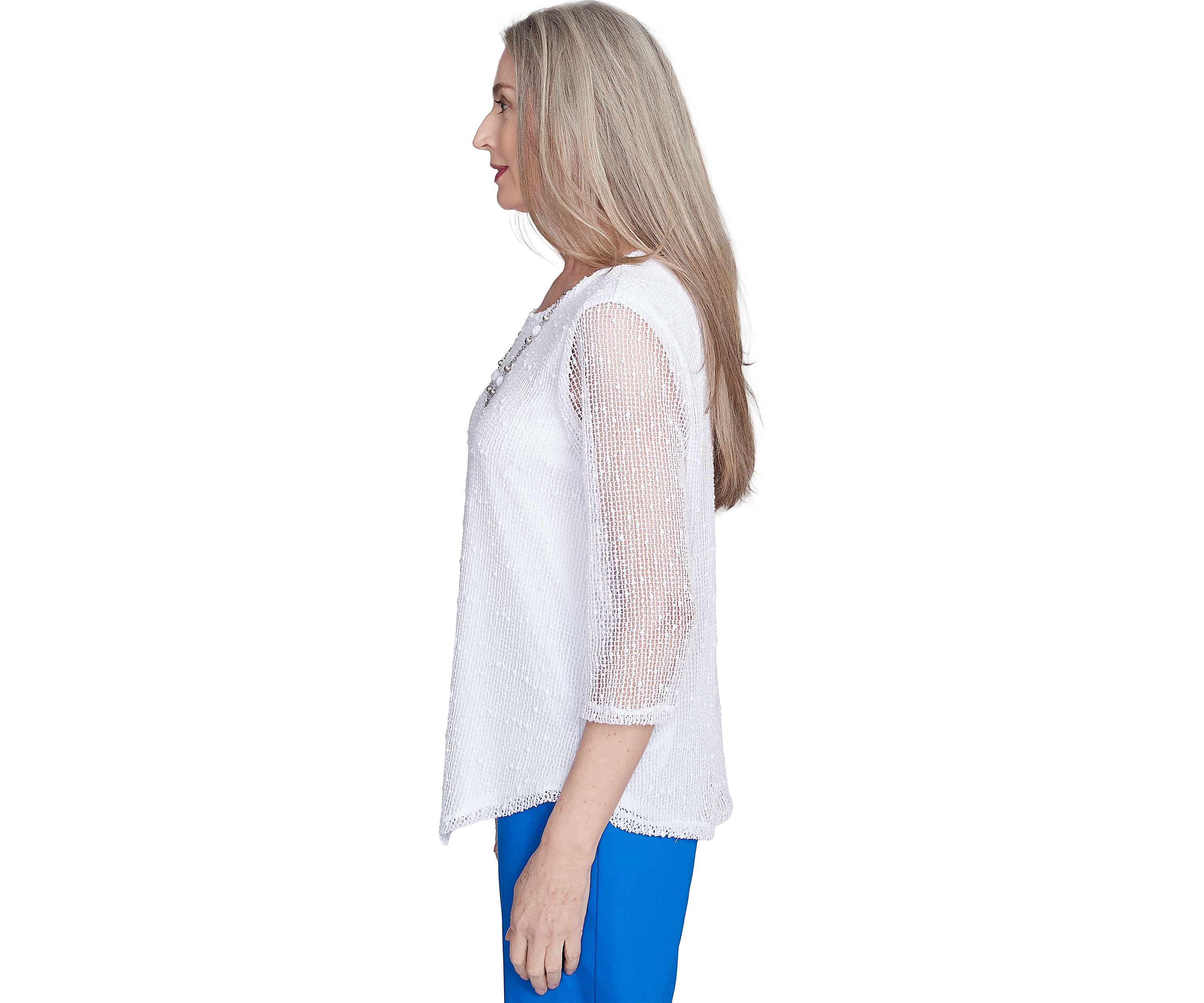 Womens Parrot Cay Popcorn Mesh Top