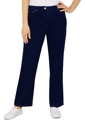Alfred Dunner Petite Lake Placid Five Pocket Bootleg Jeans | belk