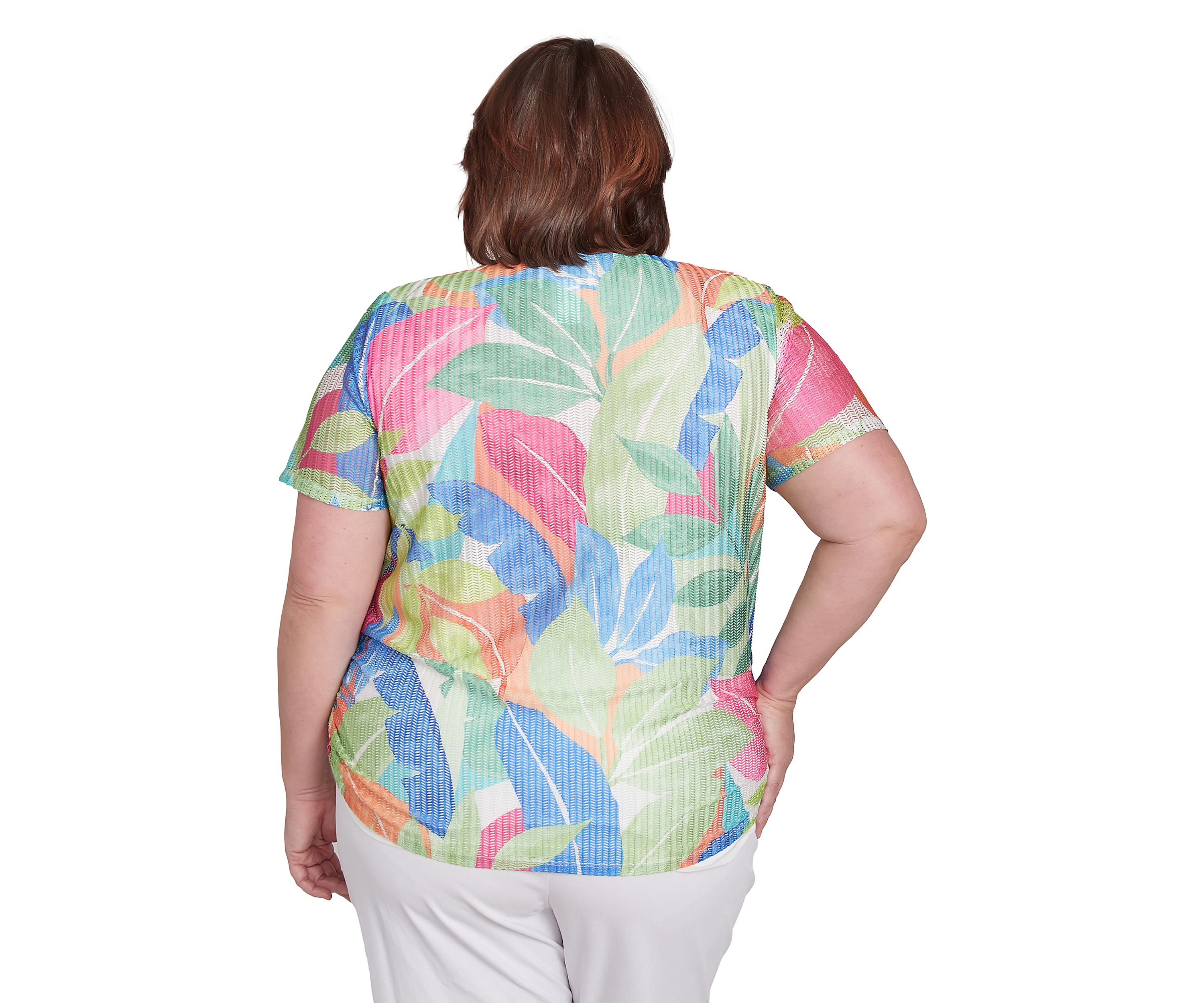 Plus Size Parrot Cay Tropical Texture Top