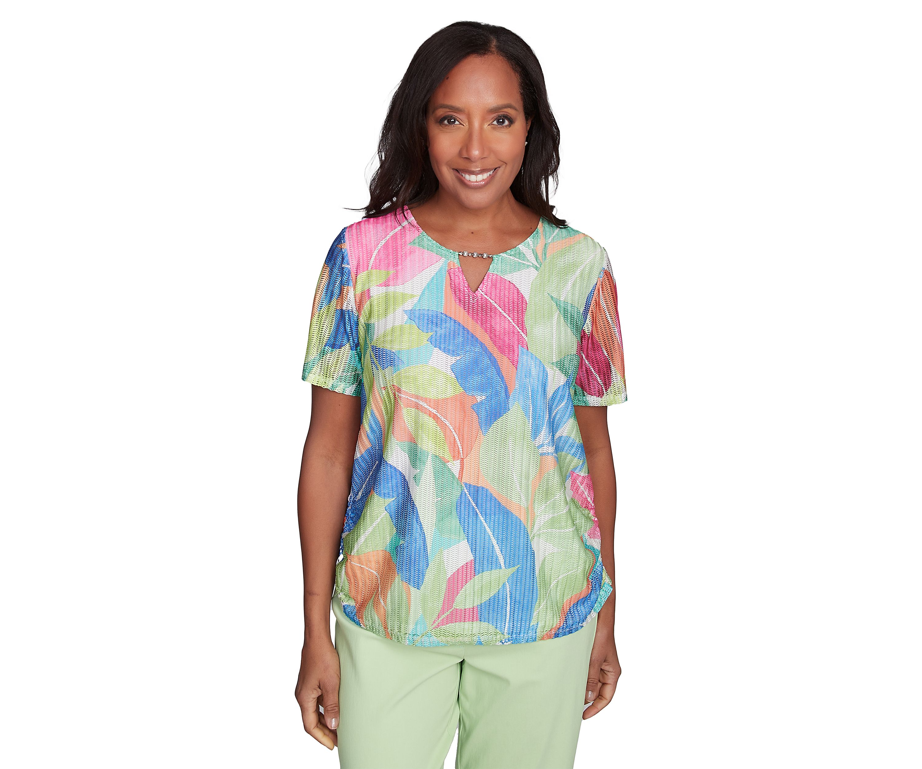 Petite Parrot Cay Tropical Texture Top