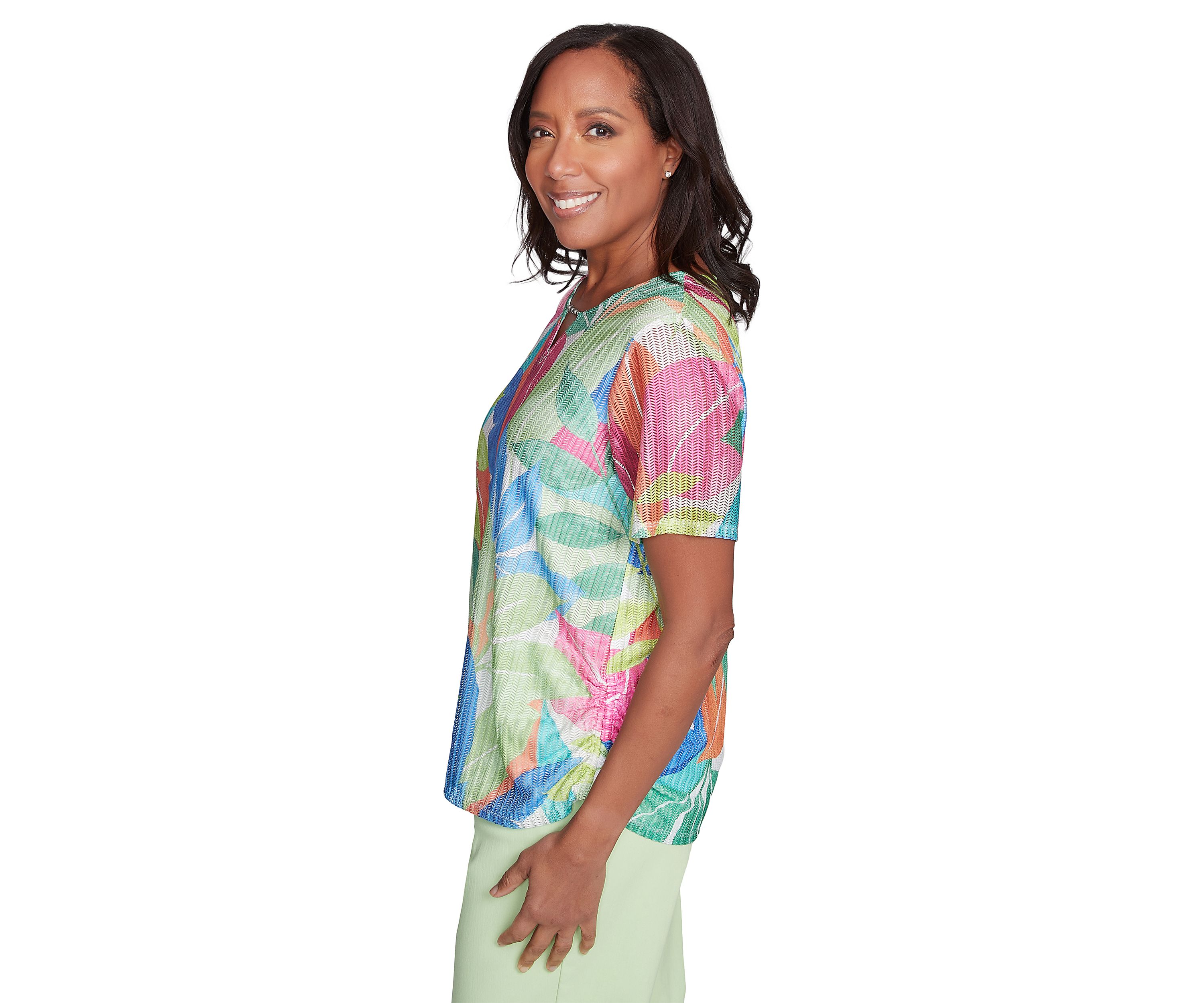 Petite Parrot Cay Tropical Texture Top