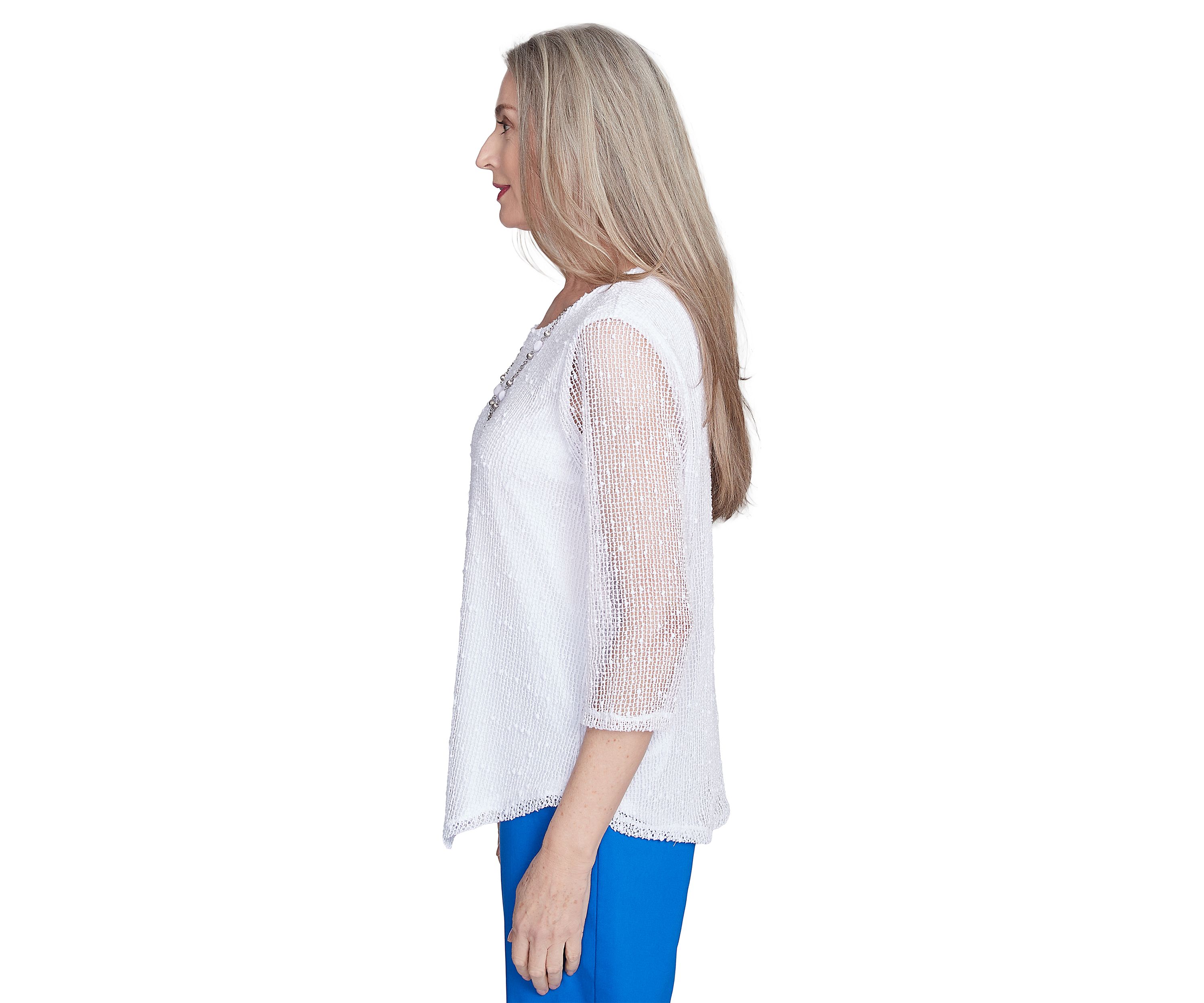 Petite Parrot Cay Popcorn Mesh Top