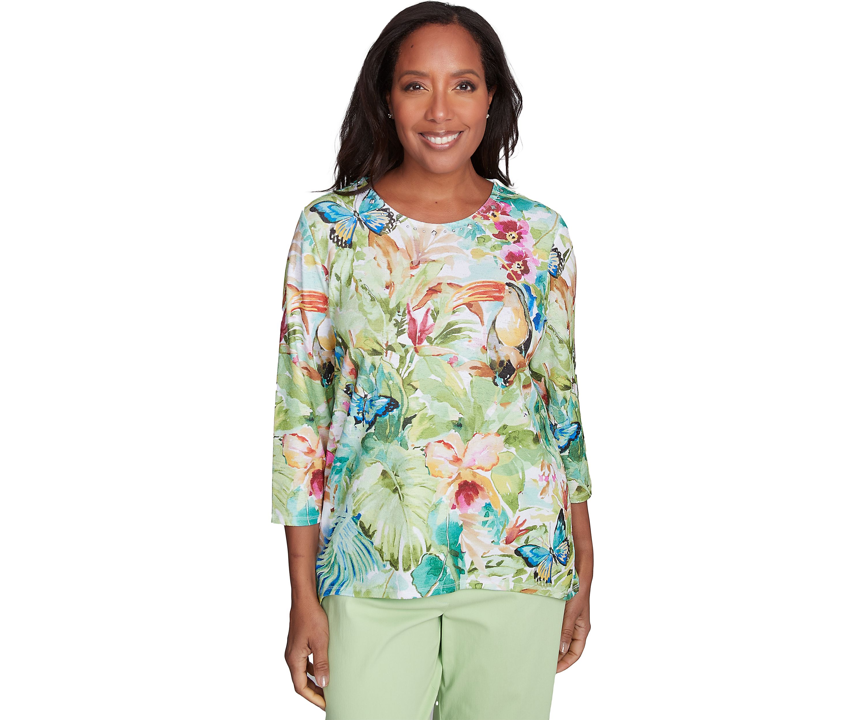Petite Parrot Cay Tropical Toucan Top