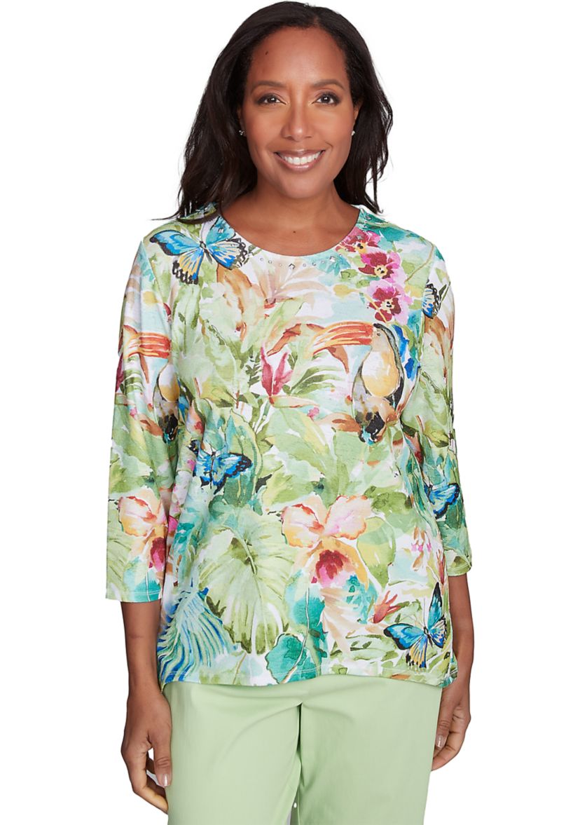 Petite Parrot Cay Tropical Toucan Top