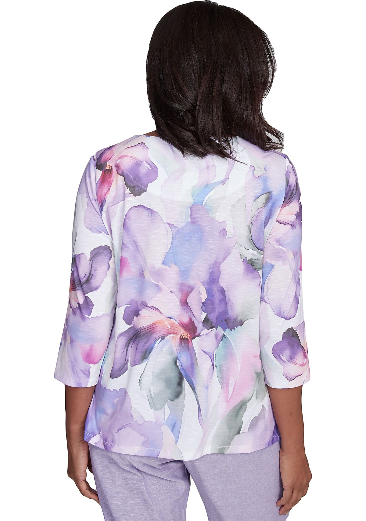 Womens Crystal Springs Dramatic Flowers Top