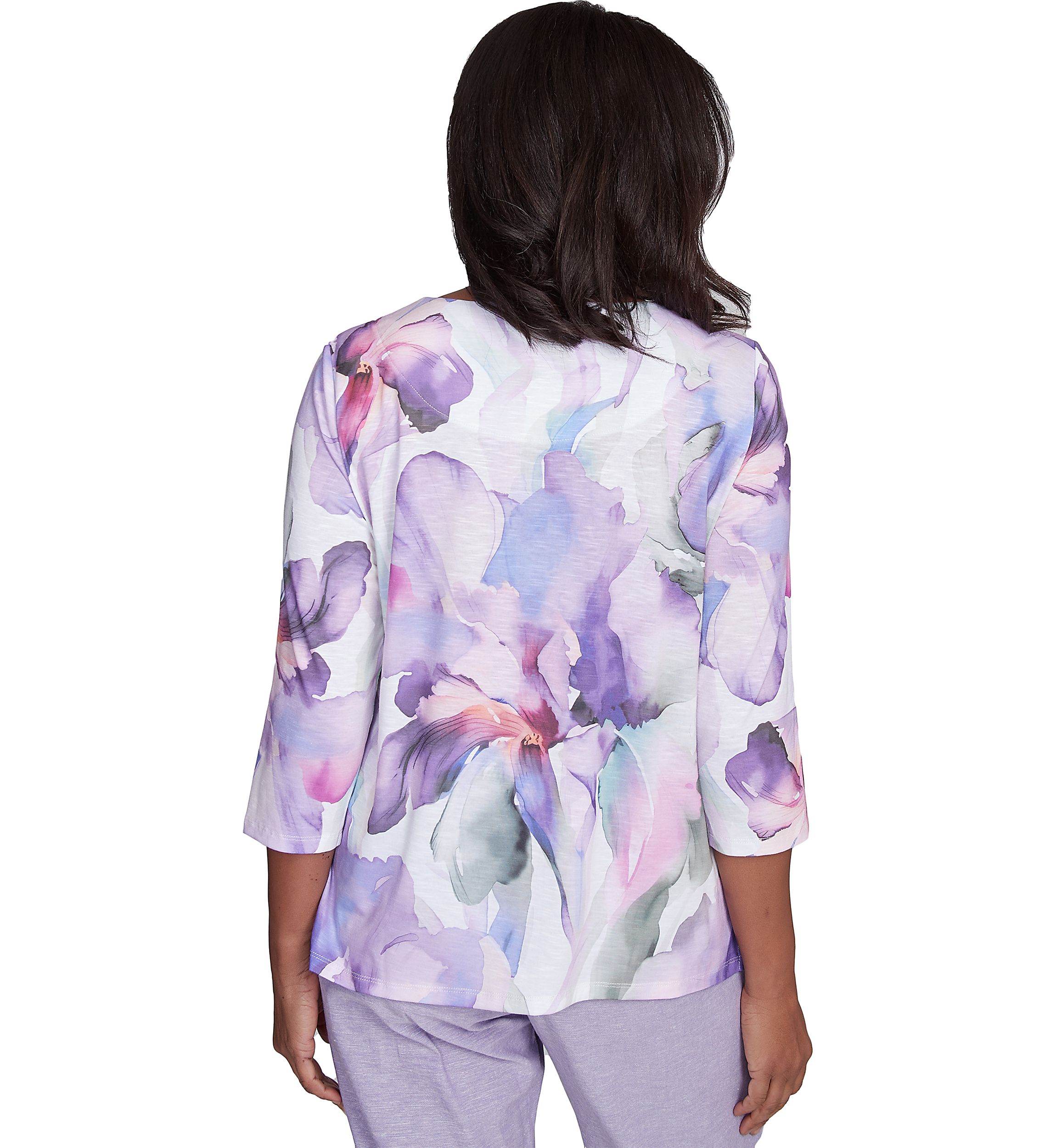 Womens Crystal Springs Dramatic Flowers Top