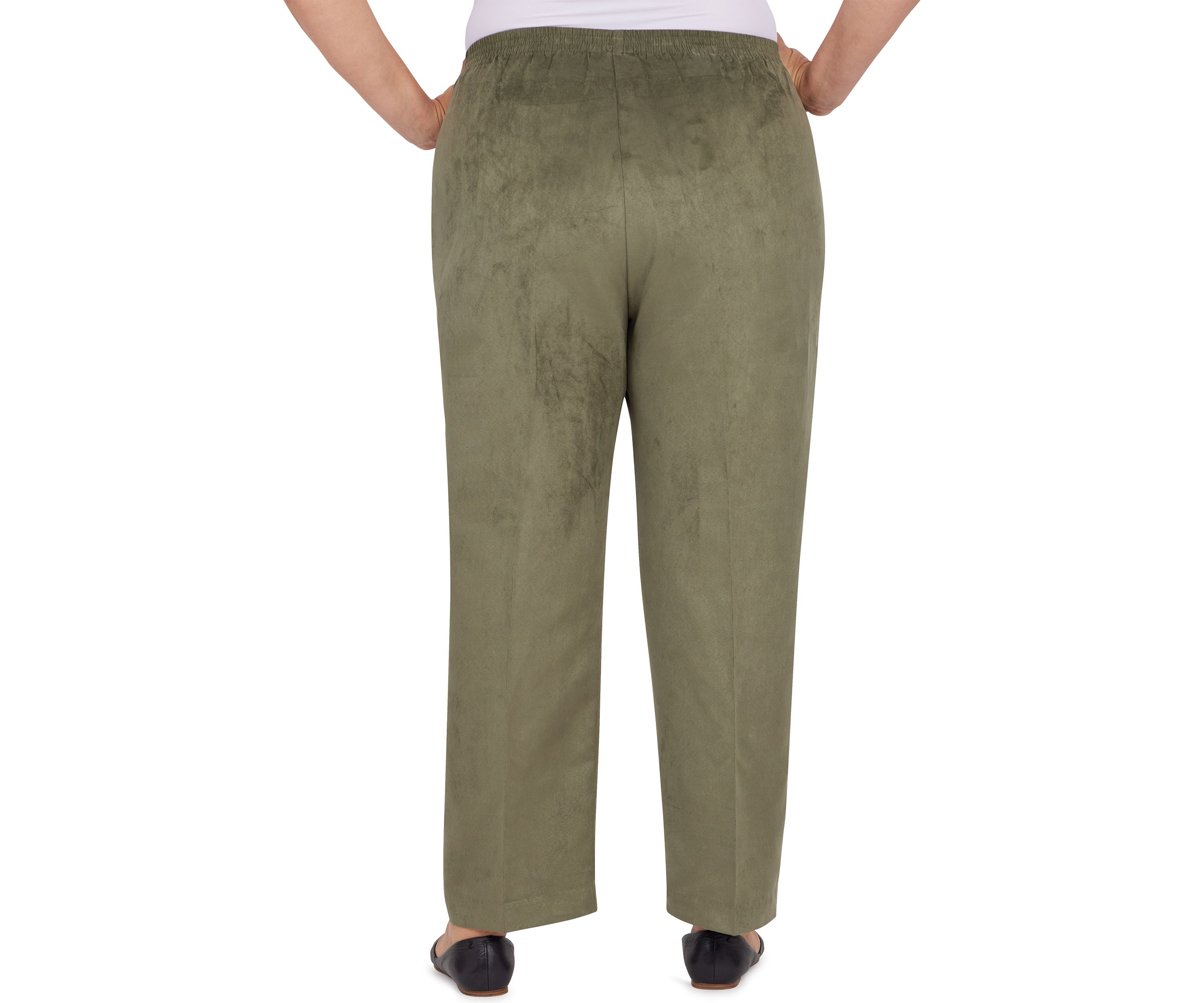 Plus Size Copper Canyon Suede Pull-On Straight Leg Pants In Regular Length