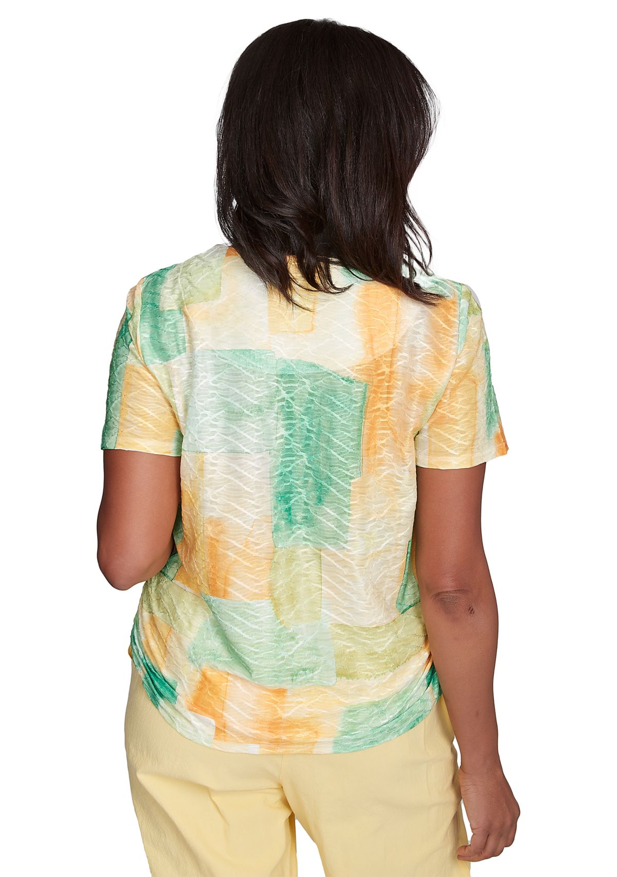 Womens Rise & Shine Patch Texture Top