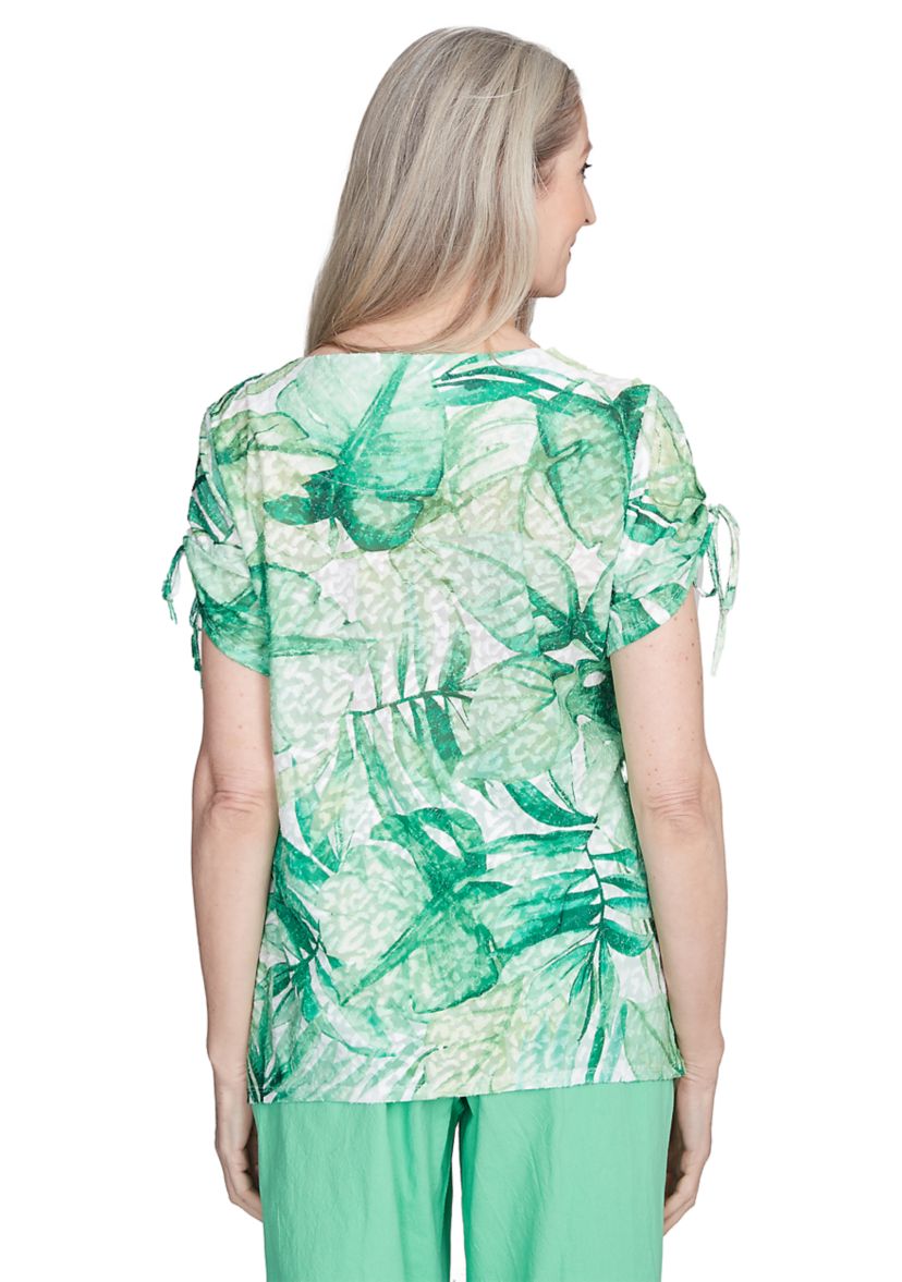 Womens Rise & Shine Monotone Tropical Leaves