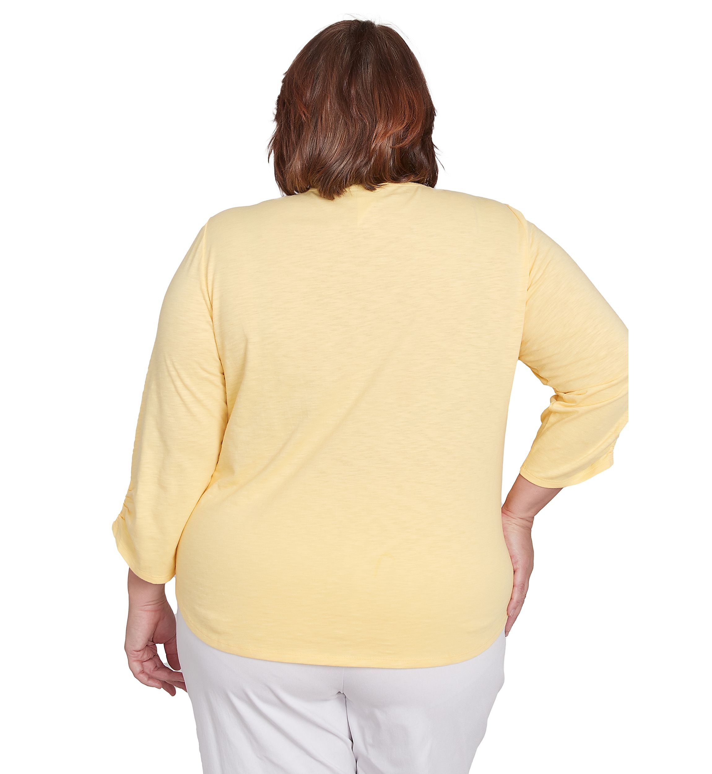 Plus Size Rise and Shine Floral Embroidery Top