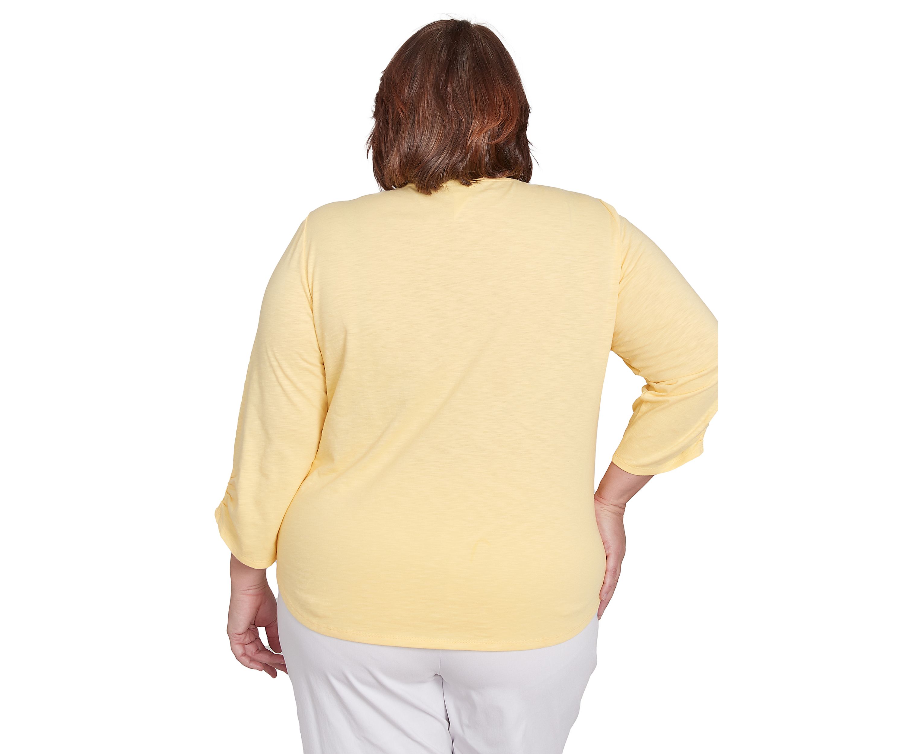 Plus Size Rise and Shine Floral Embroidery Top