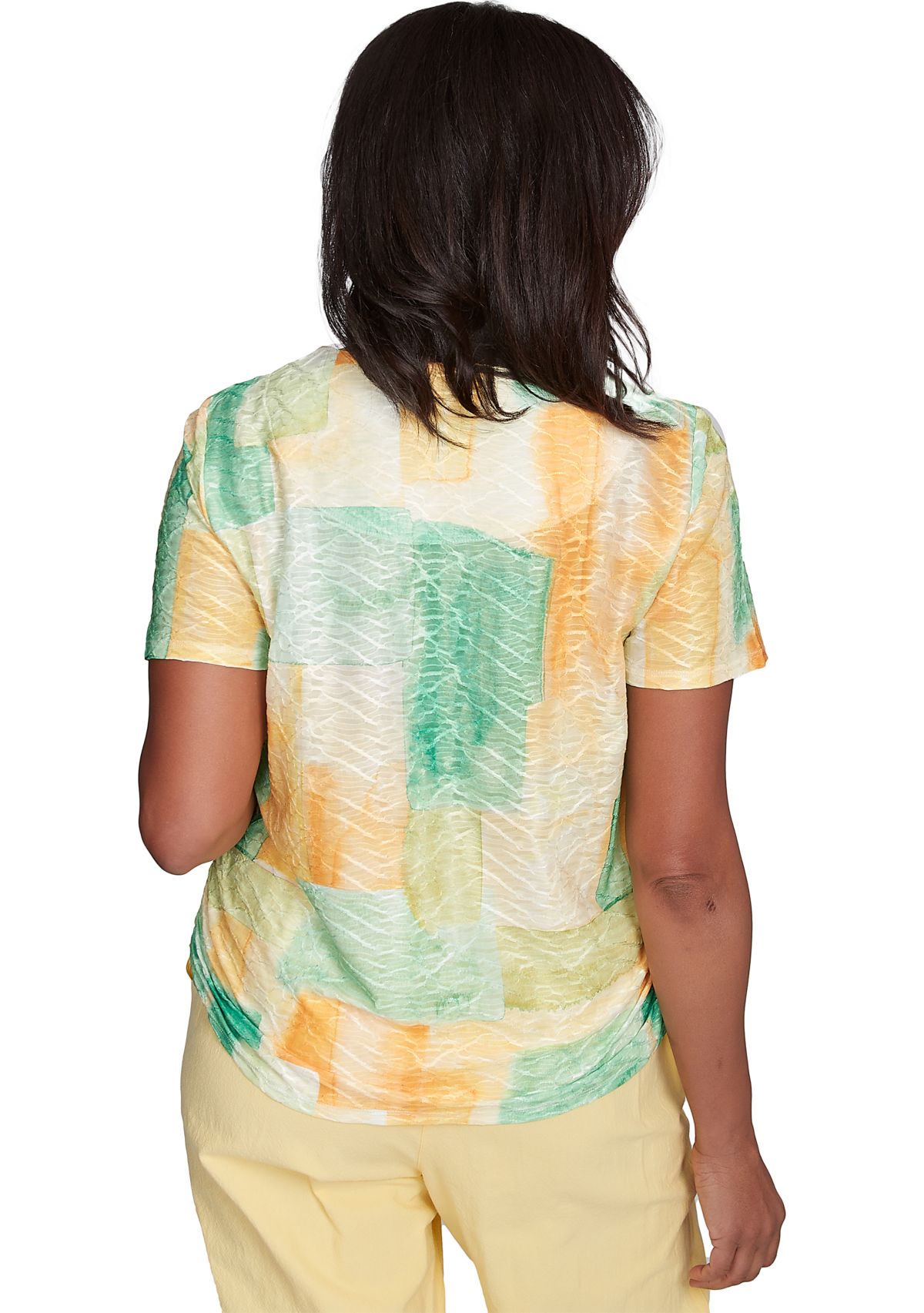 Petite Rise & Shine Patch Texture Top