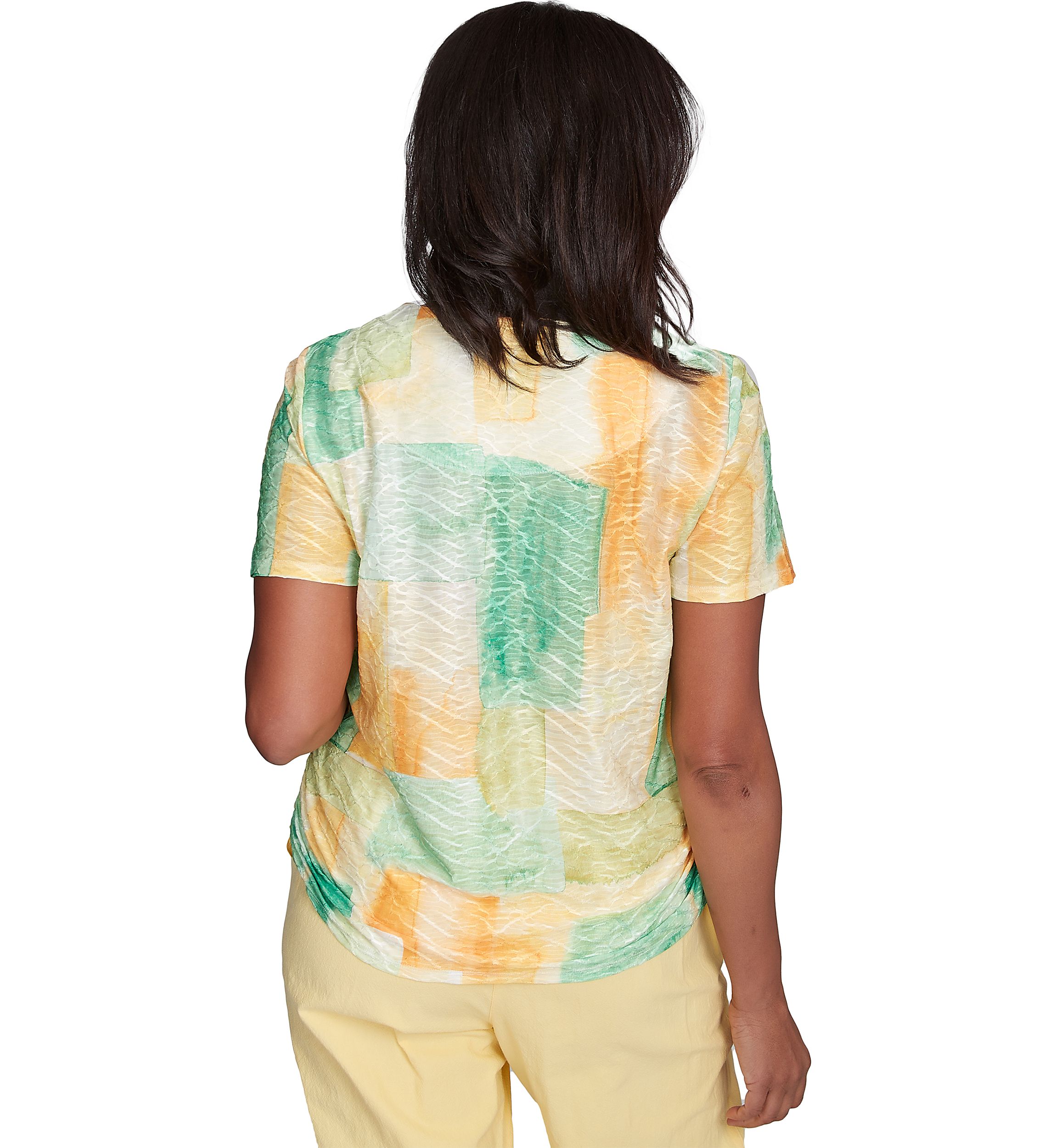 Petite Rise & Shine Patch Texture Top