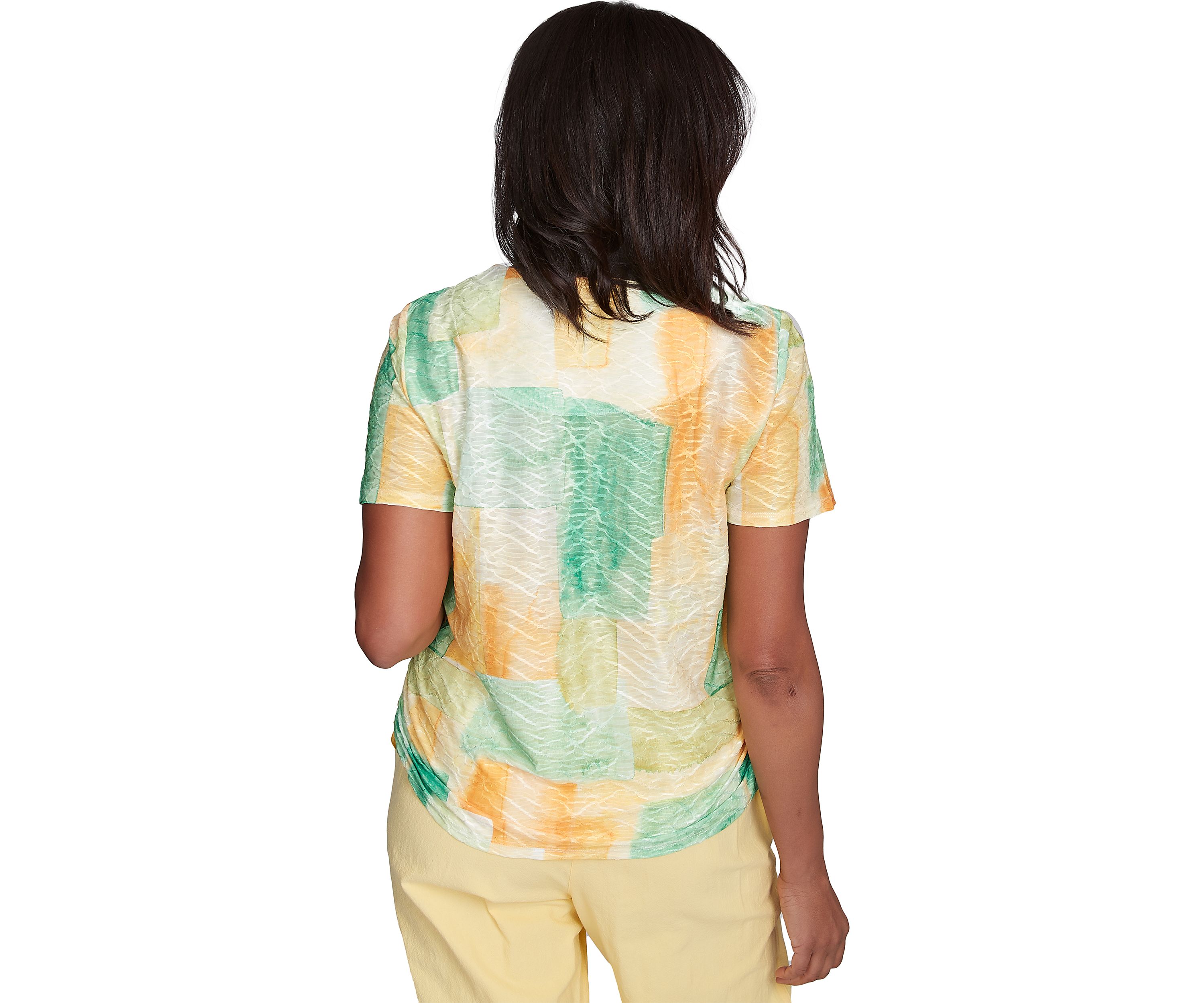 Petite Rise & Shine Patch Texture Top