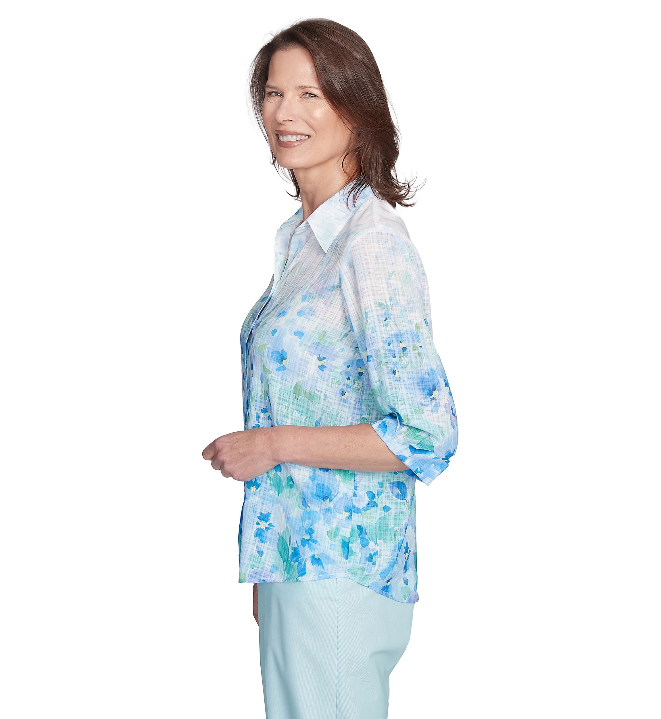 Womens St. Thomas Border Floral Blouse