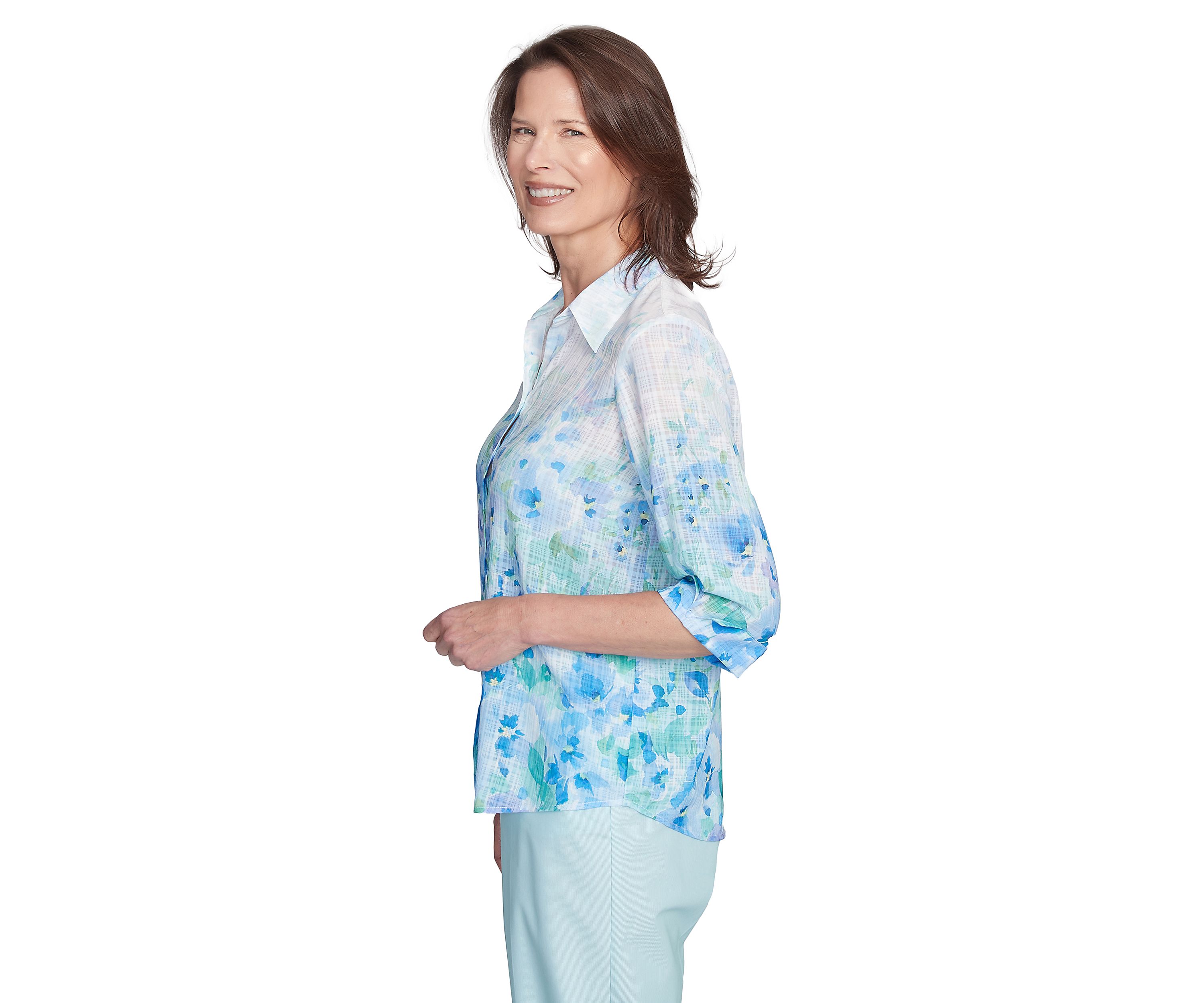Womens St. Thomas Border Floral Blouse