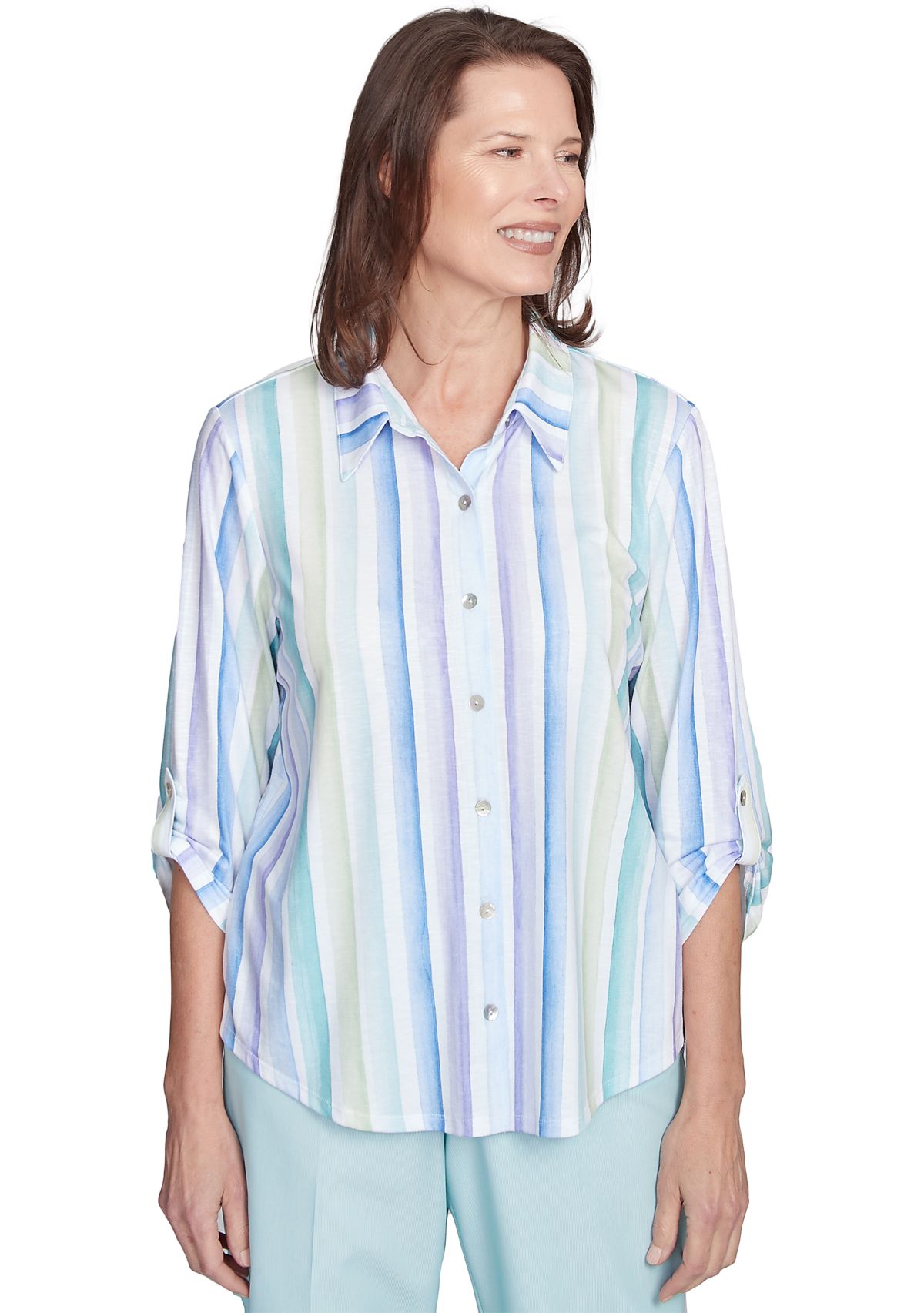 Womens St. Thomas Stripe Knit Shirt Shirt