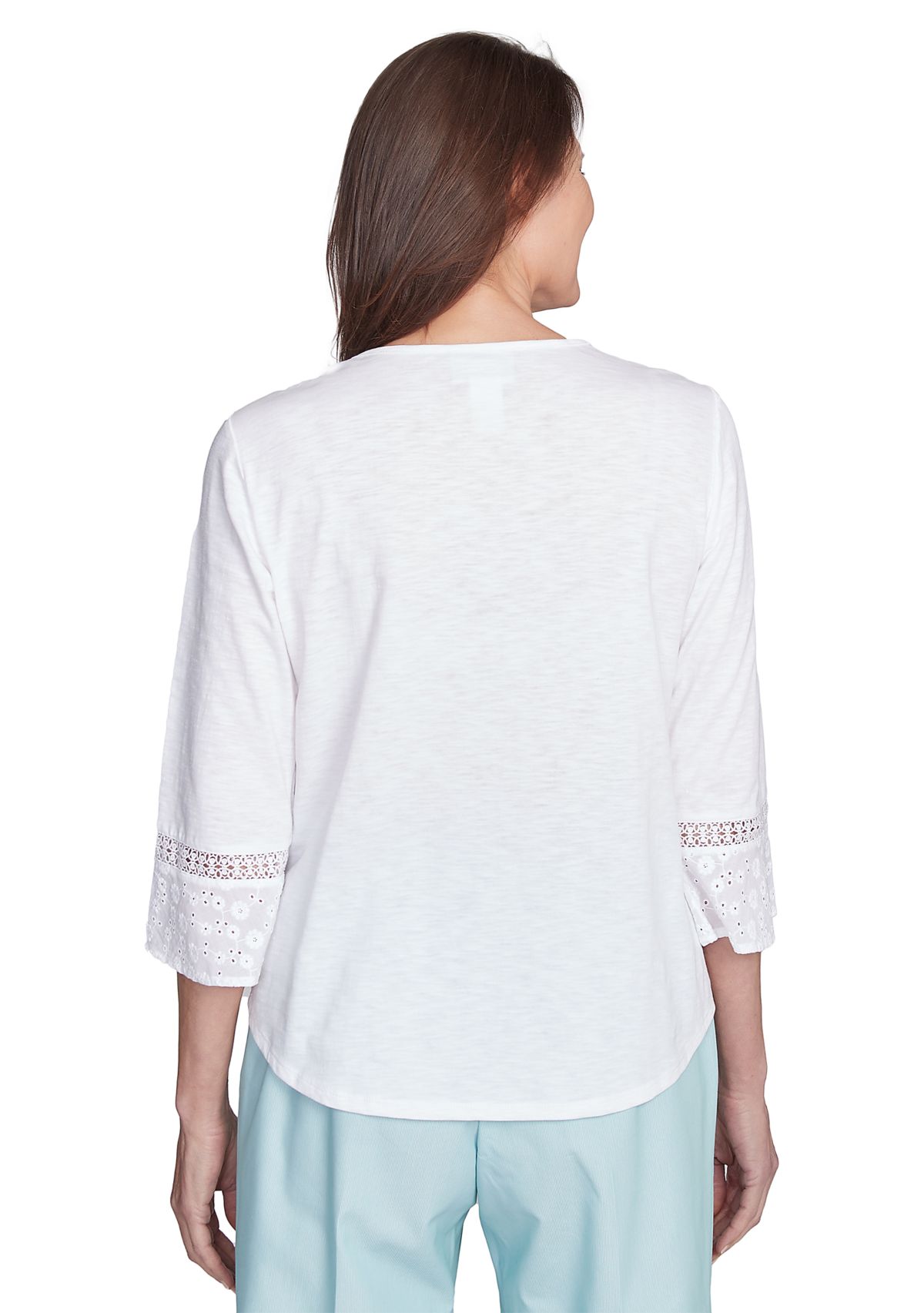 Petite St. Thomas Lace Patchwork Top