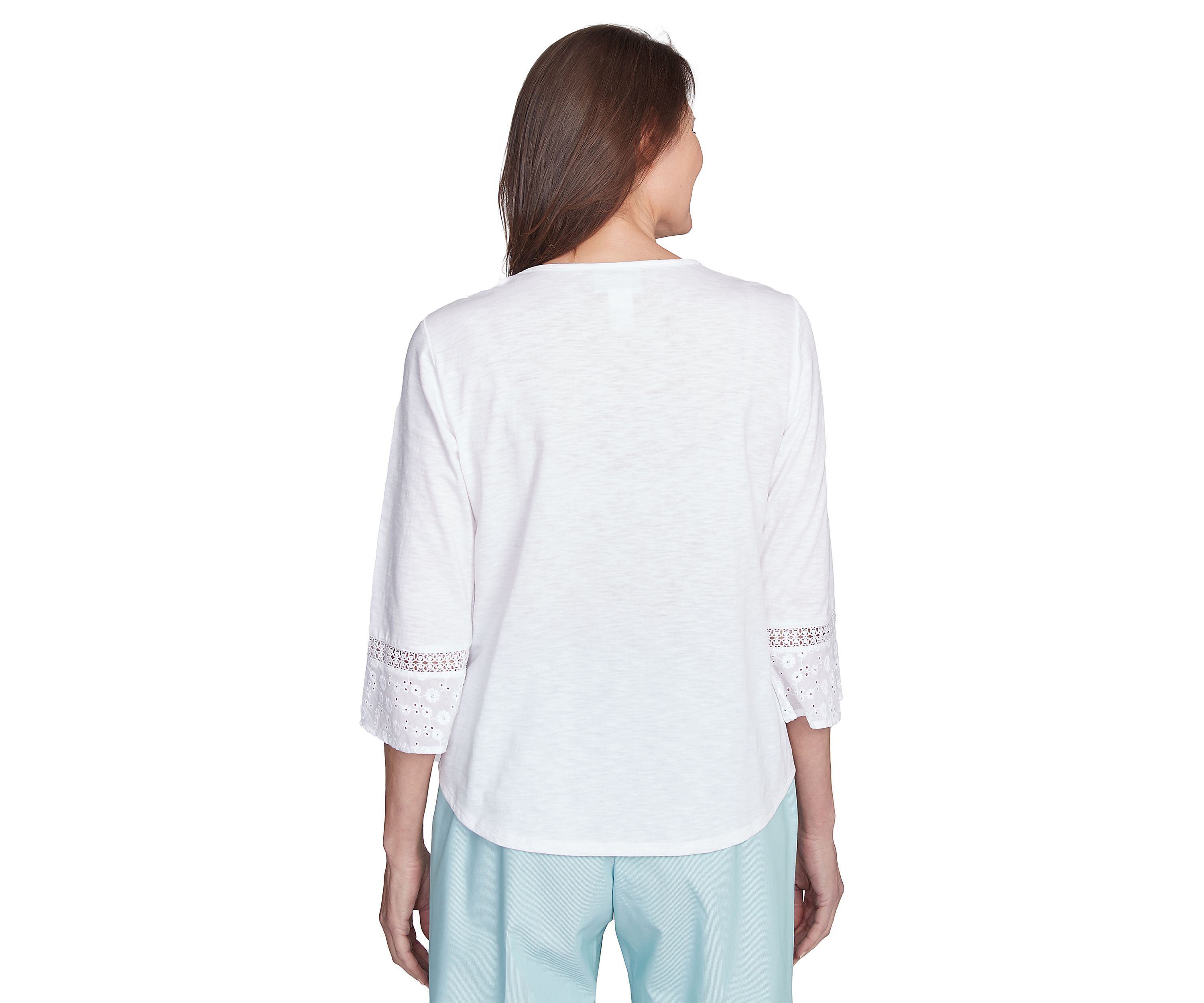Petite St. Thomas Lace Patchwork Top