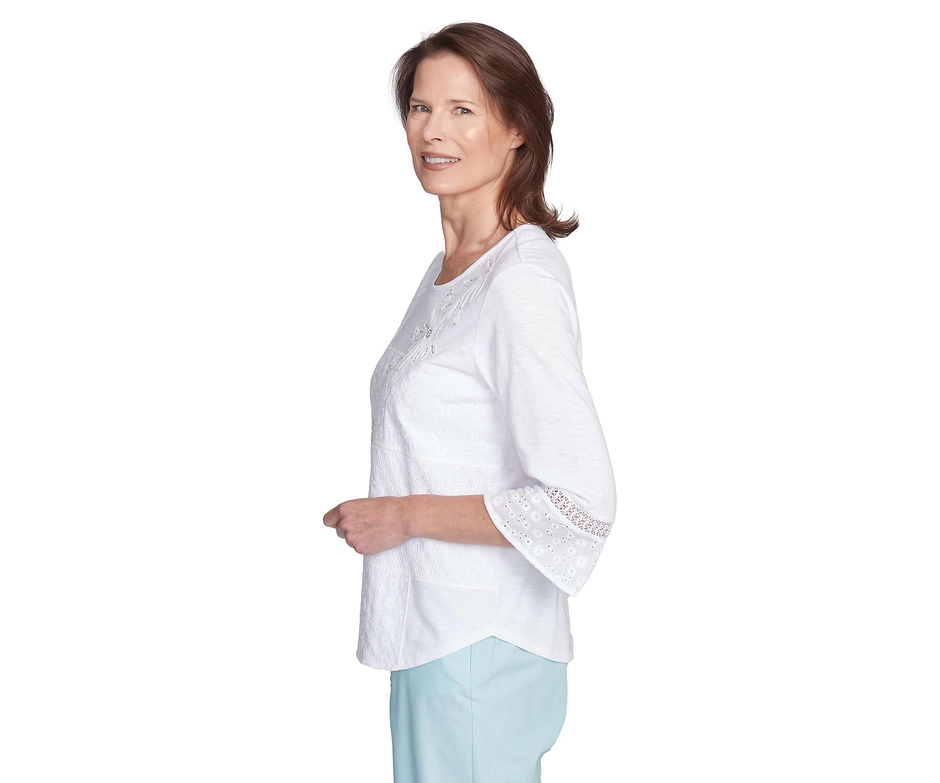 Petite St. Thomas Lace Patchwork Top