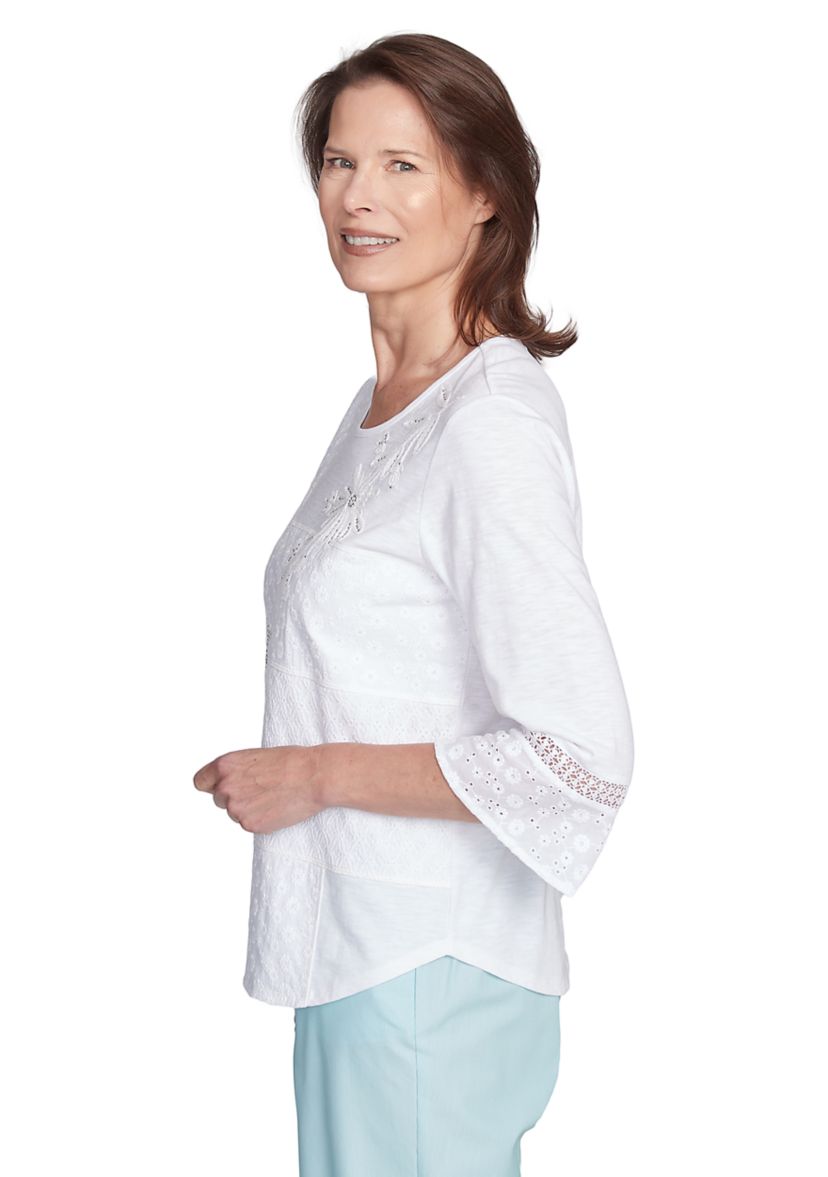 Petite St. Thomas Lace Patchwork Top