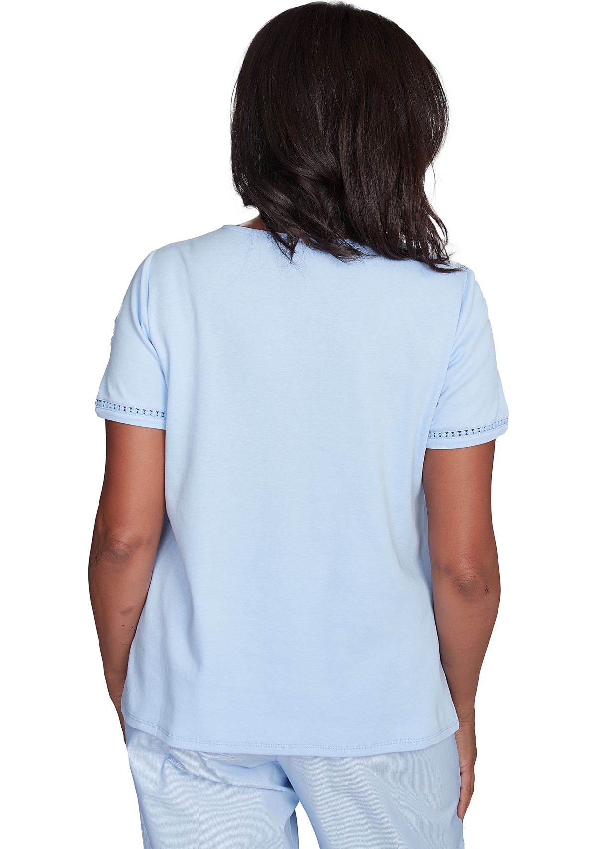 Petite St. Thomas Appliqué Dragonfly Flowers Top