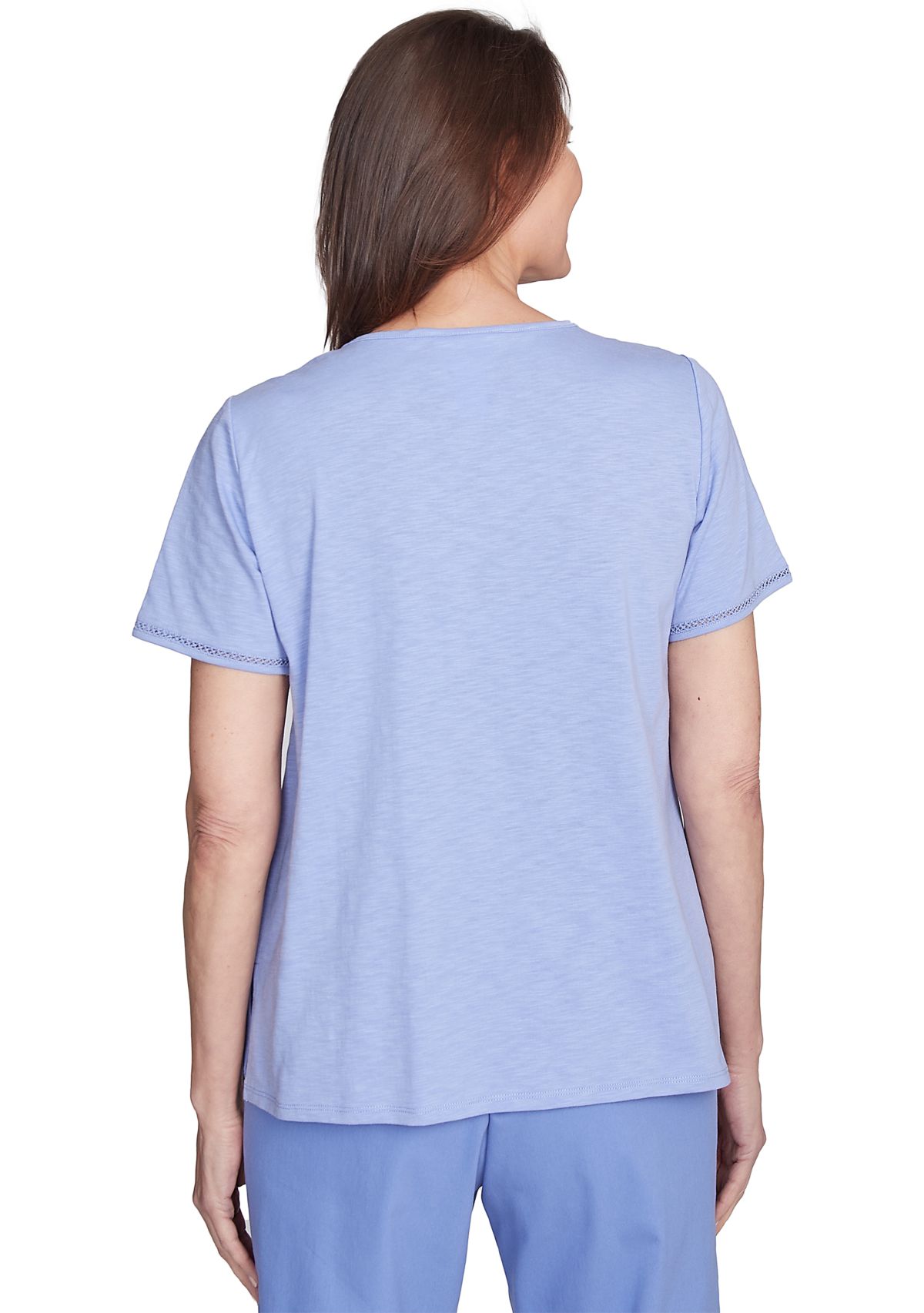 Womens Santa Fe Butterfly Embroidery Top