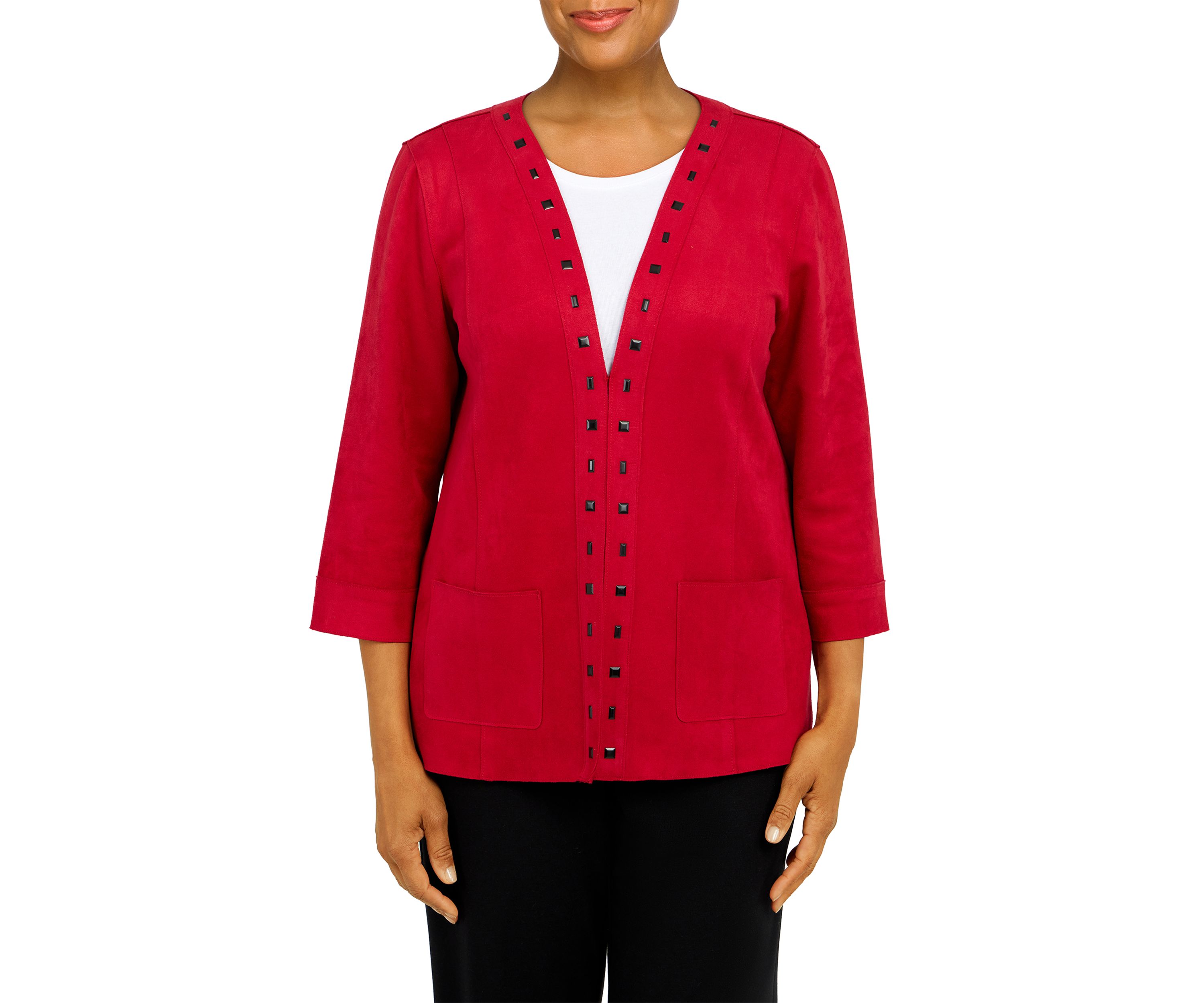 Womens Empire State Suede 3/4 Sleeve Jacket