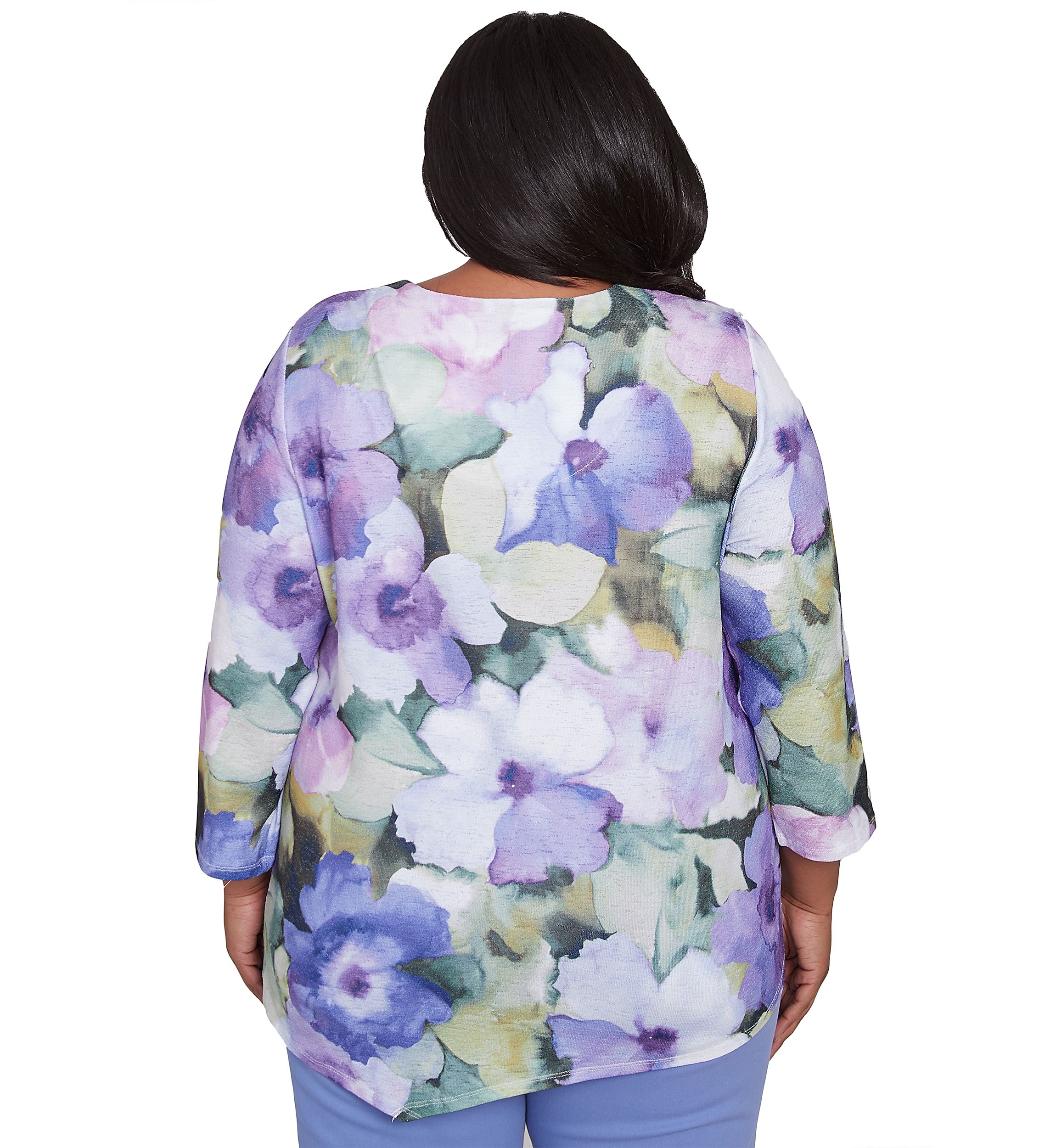 Plus Size Santa Fe Drama Floral Top