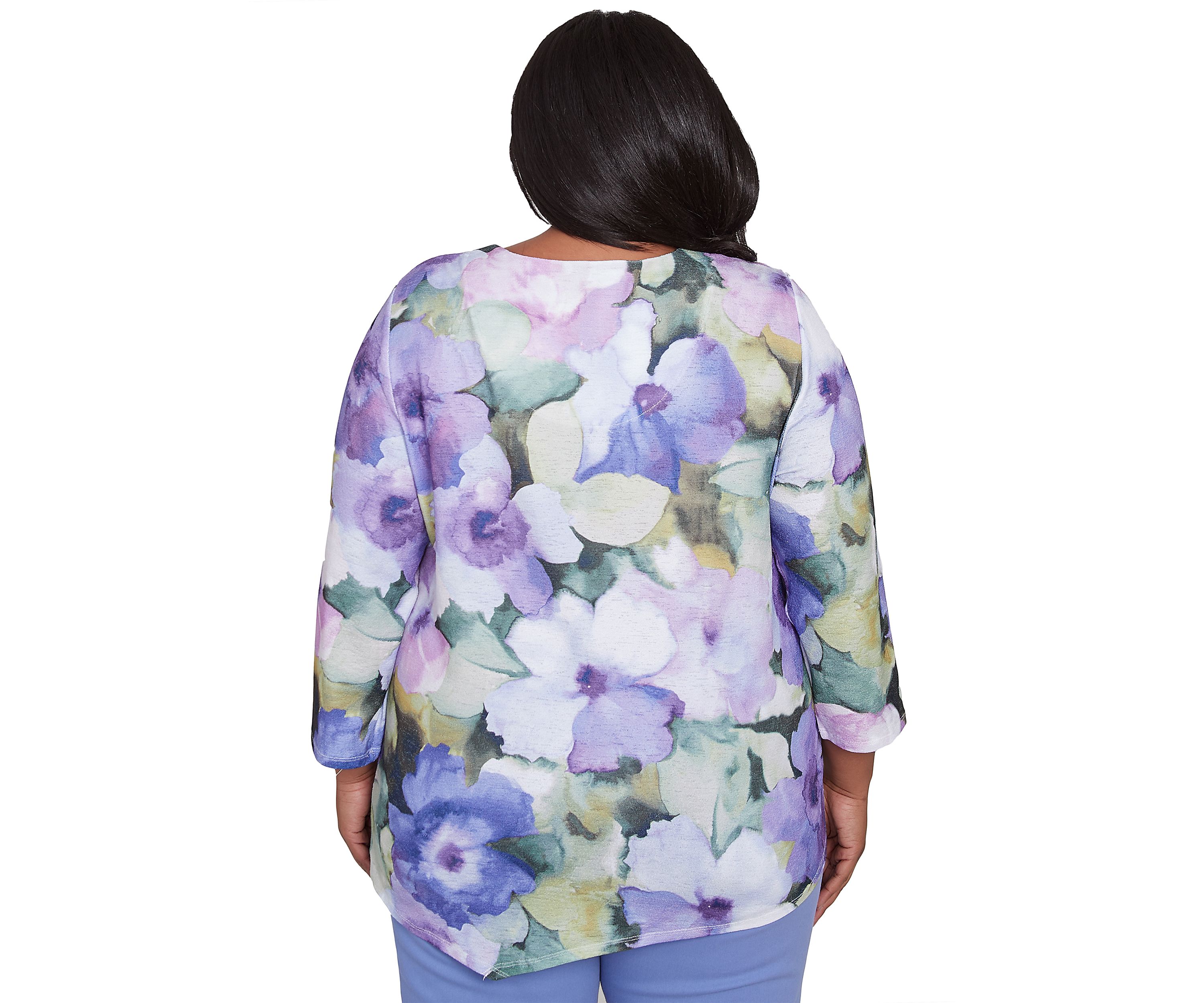 Plus Size Santa Fe Drama Floral Top