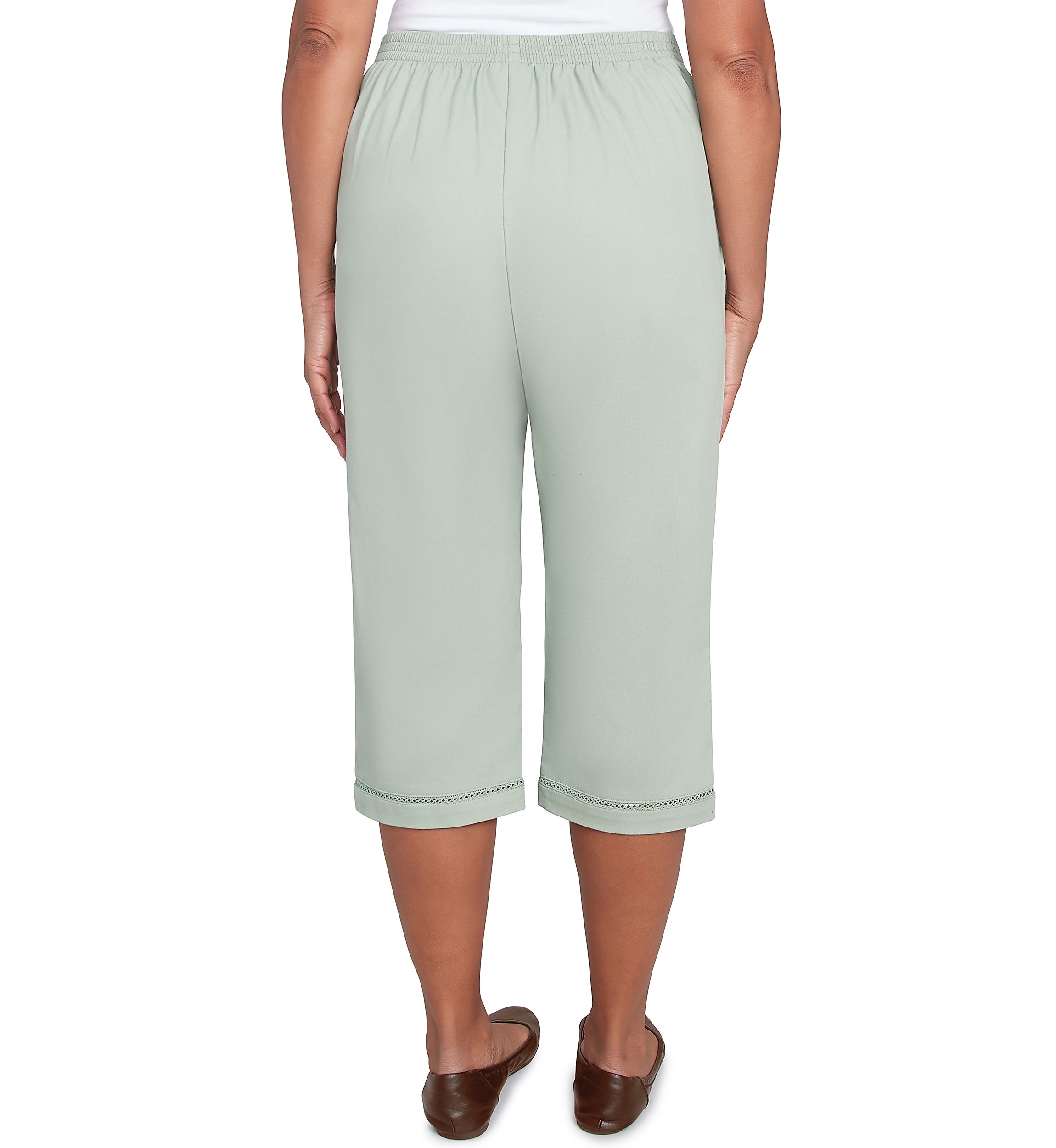 Petite Santa Fe Capri Pants with Crochet Inset