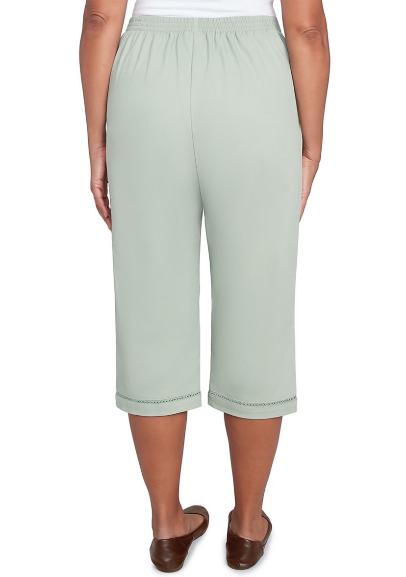 Petite Santa Fe Capri Pants with Crochet Inset
