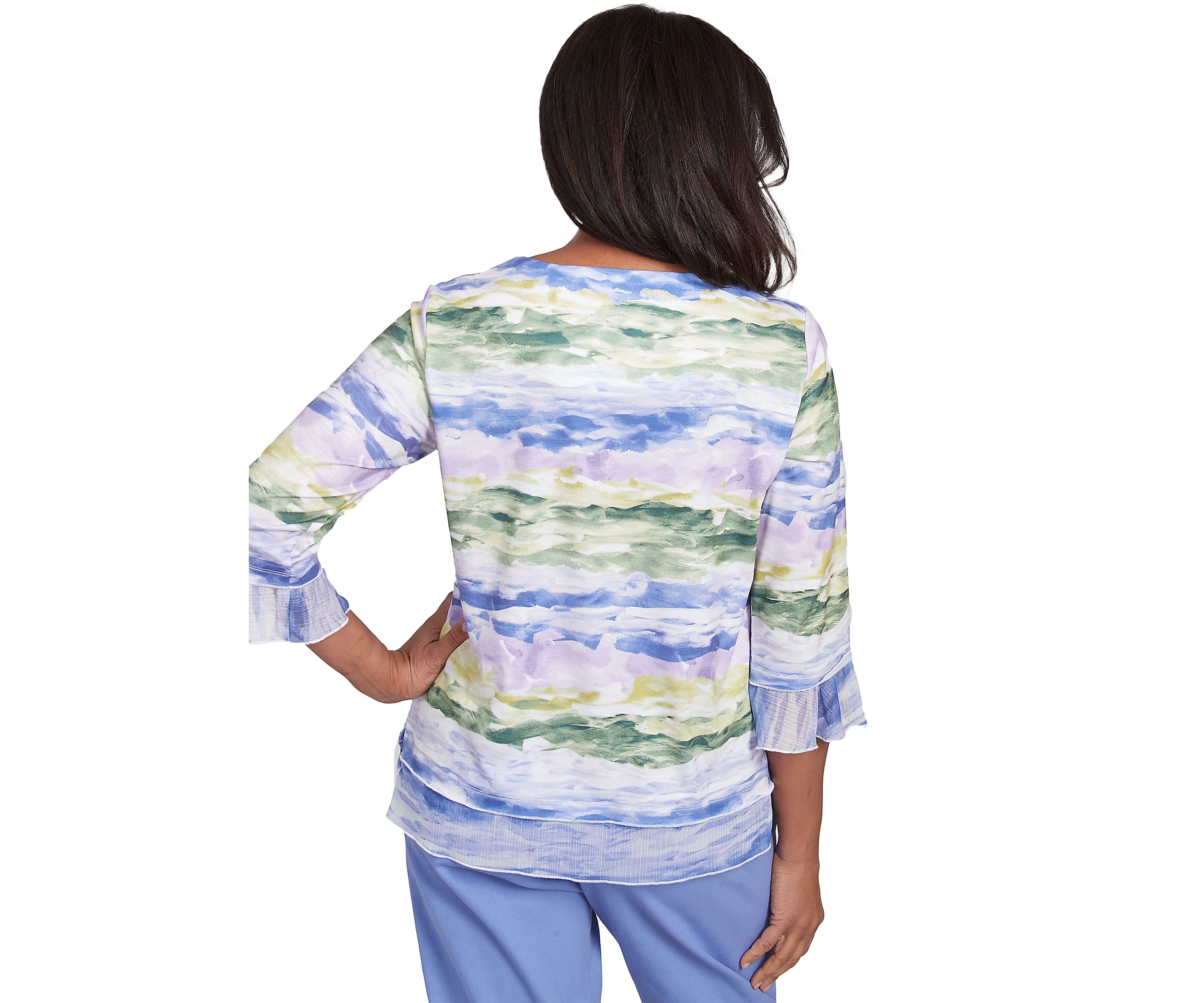 Petite Santa Fe Watercolor Biadere Top