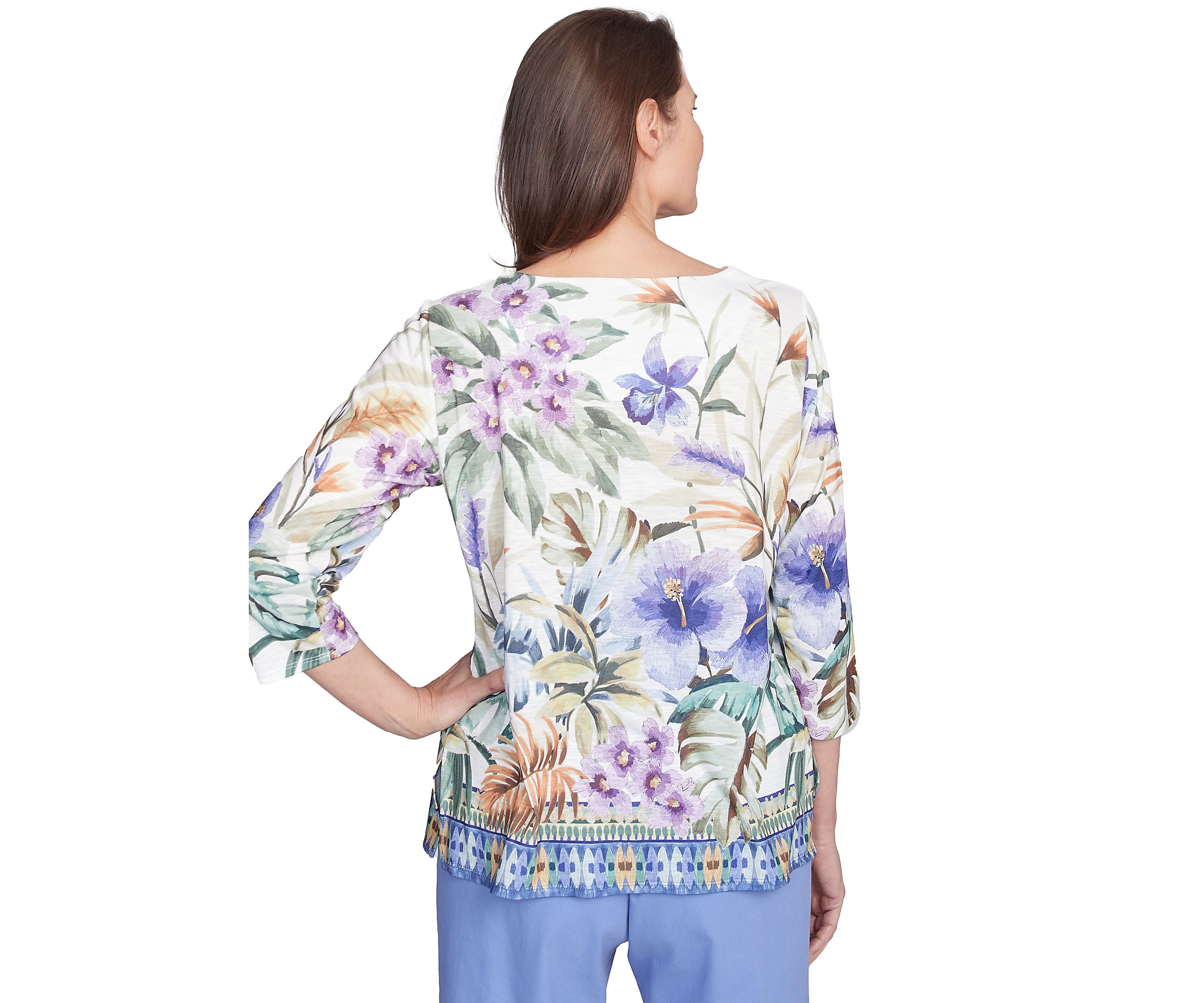 Petite Santa Fe Tropical Border Top