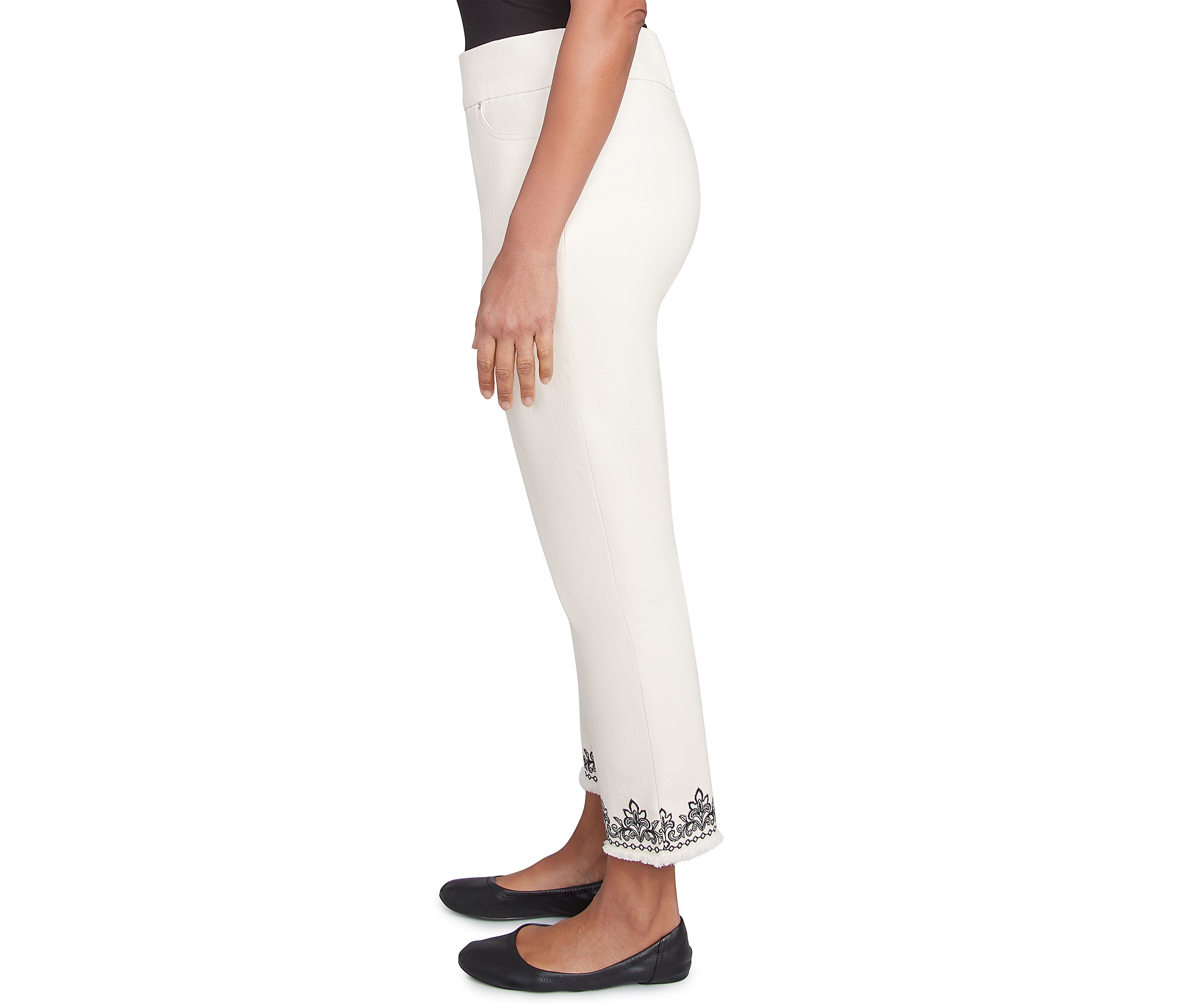 Womens Natural Instinct Medallion Cuff Ankle Pants