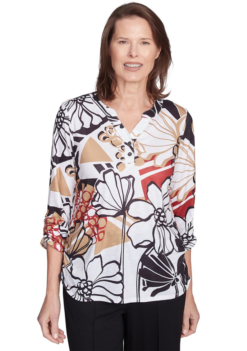 Womens Natural Instinct Bold Floral Top