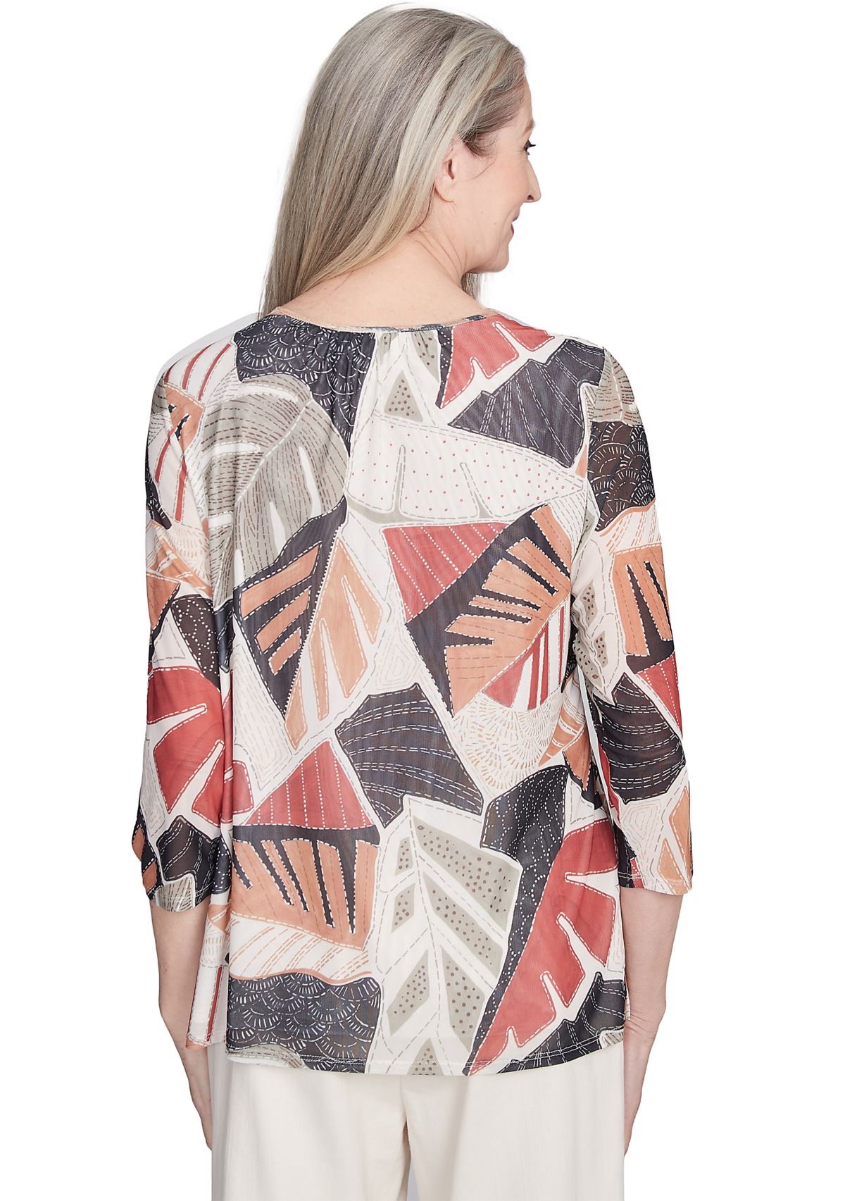 Womens Natural Instinct Tropical Mesh Top